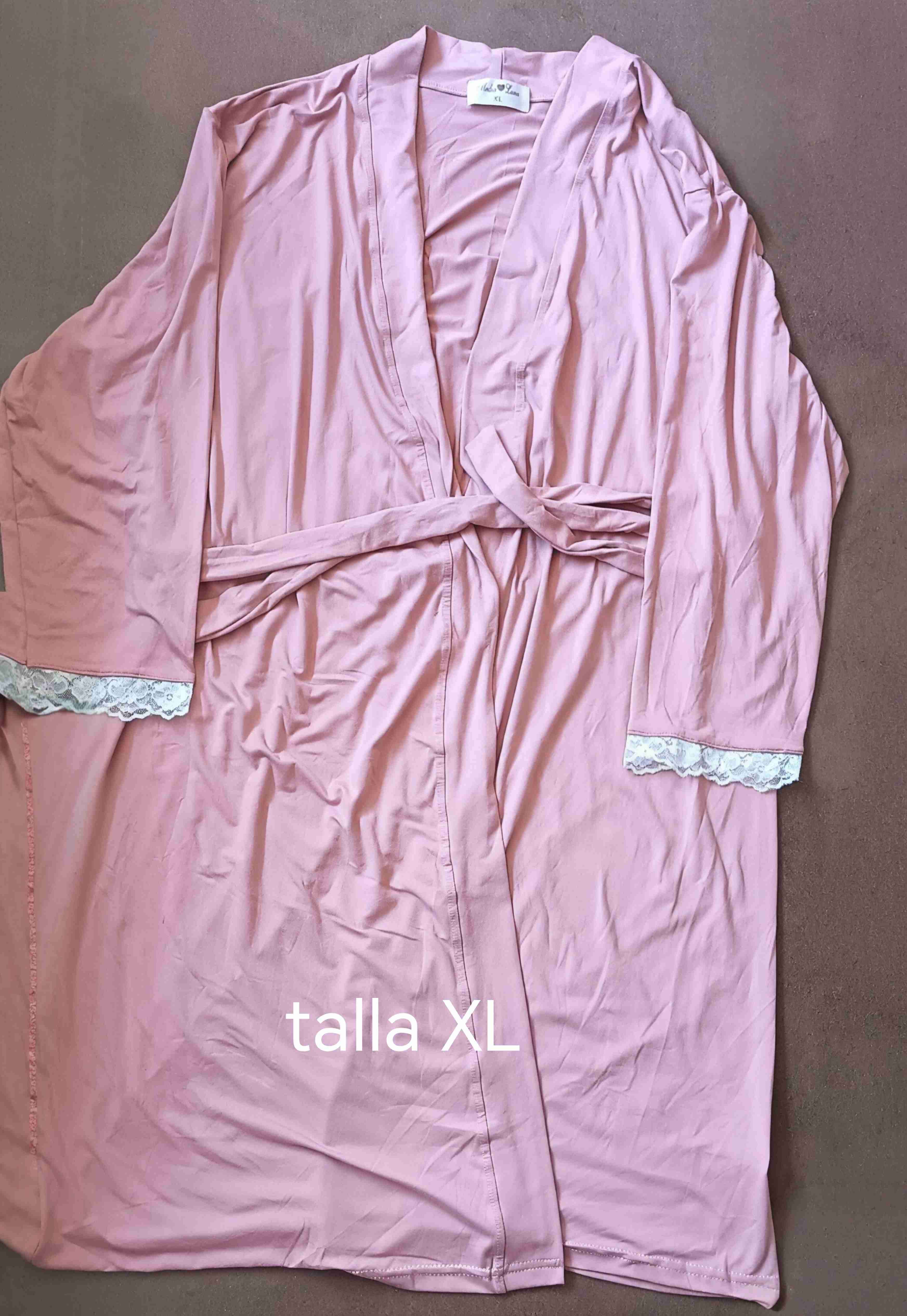 Bata rosa con encaje XL - miniatura 1