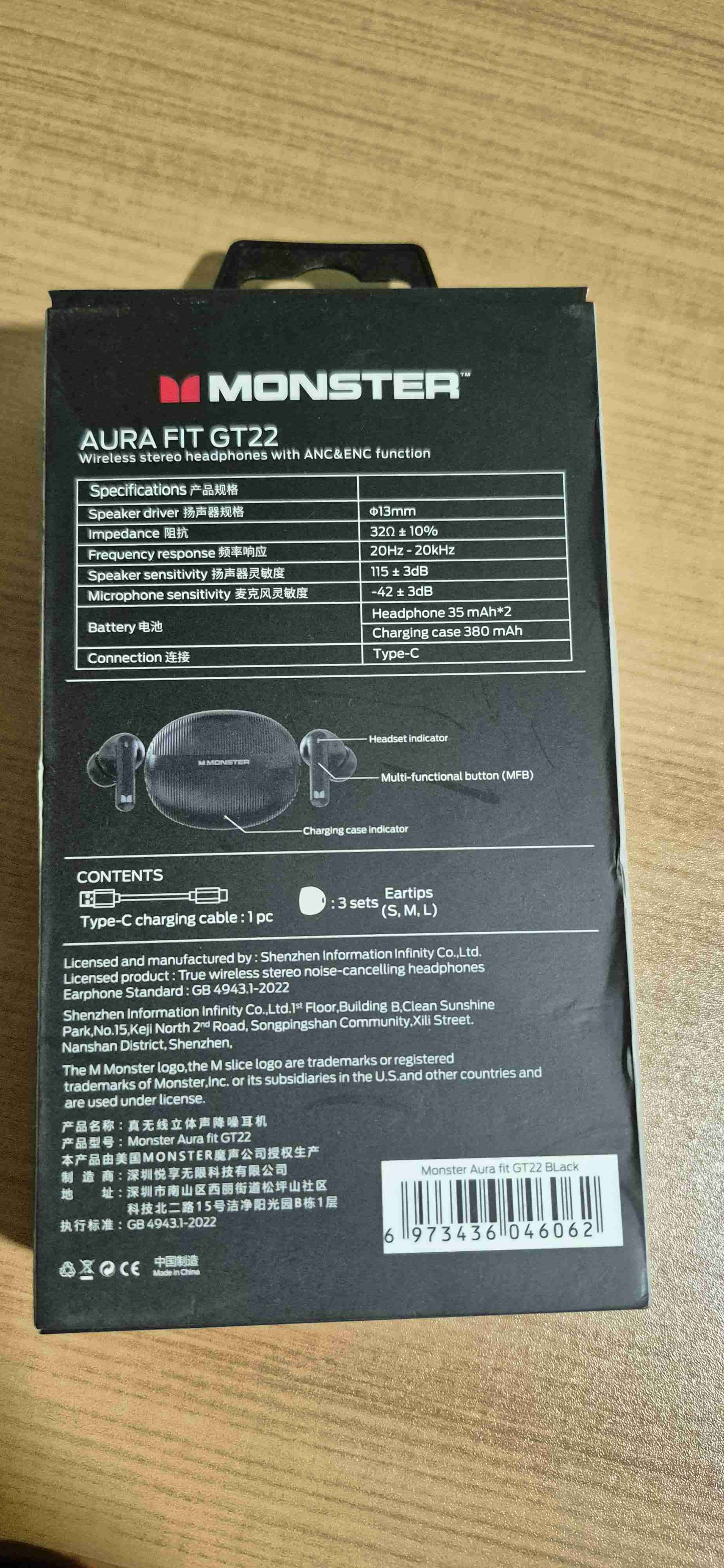 Audífonos Monster Aura Fit GT22 - miniatura 2