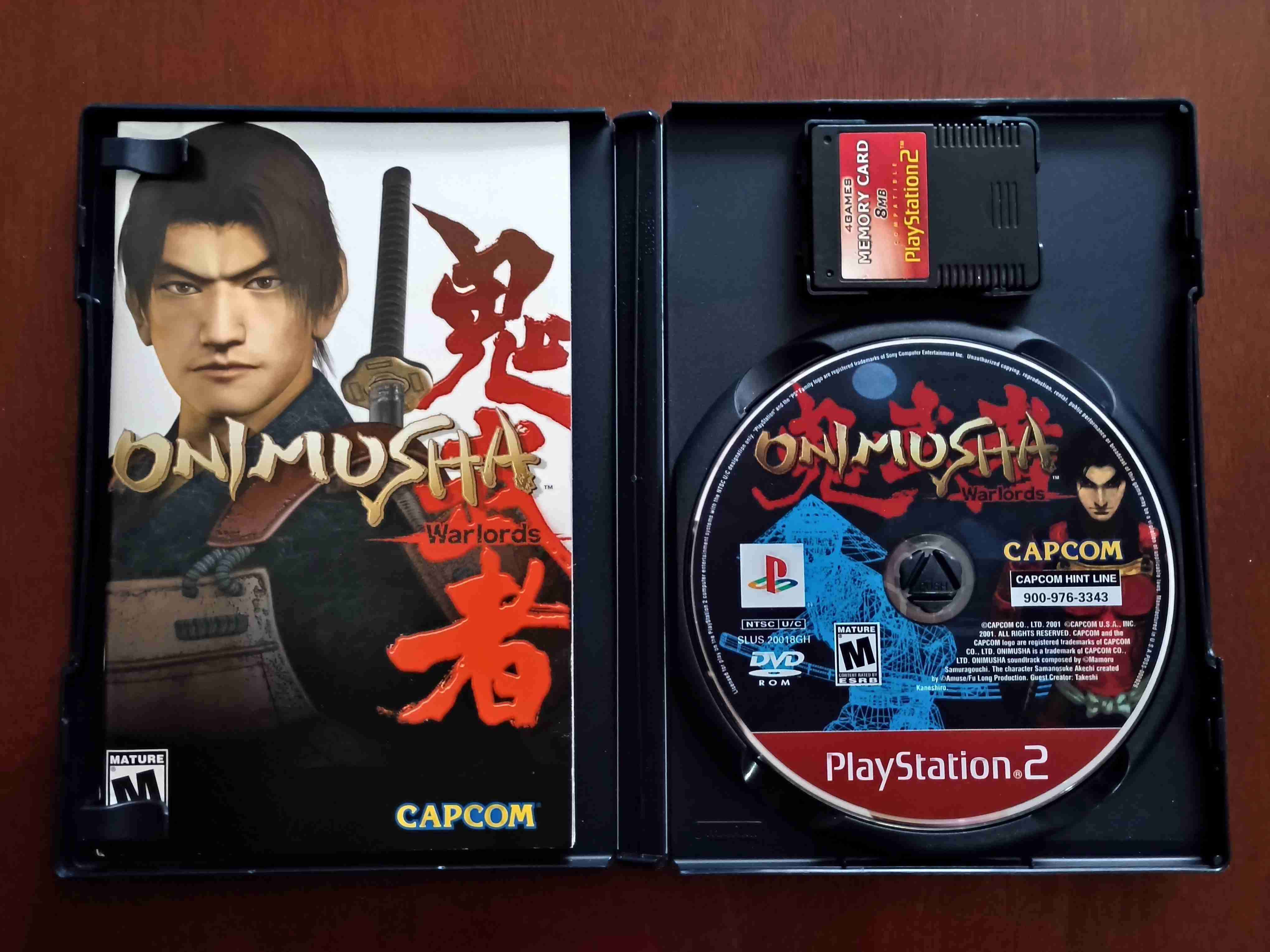 Onimusha Warlords Ps2 Original + Memory Card - miniatura 2