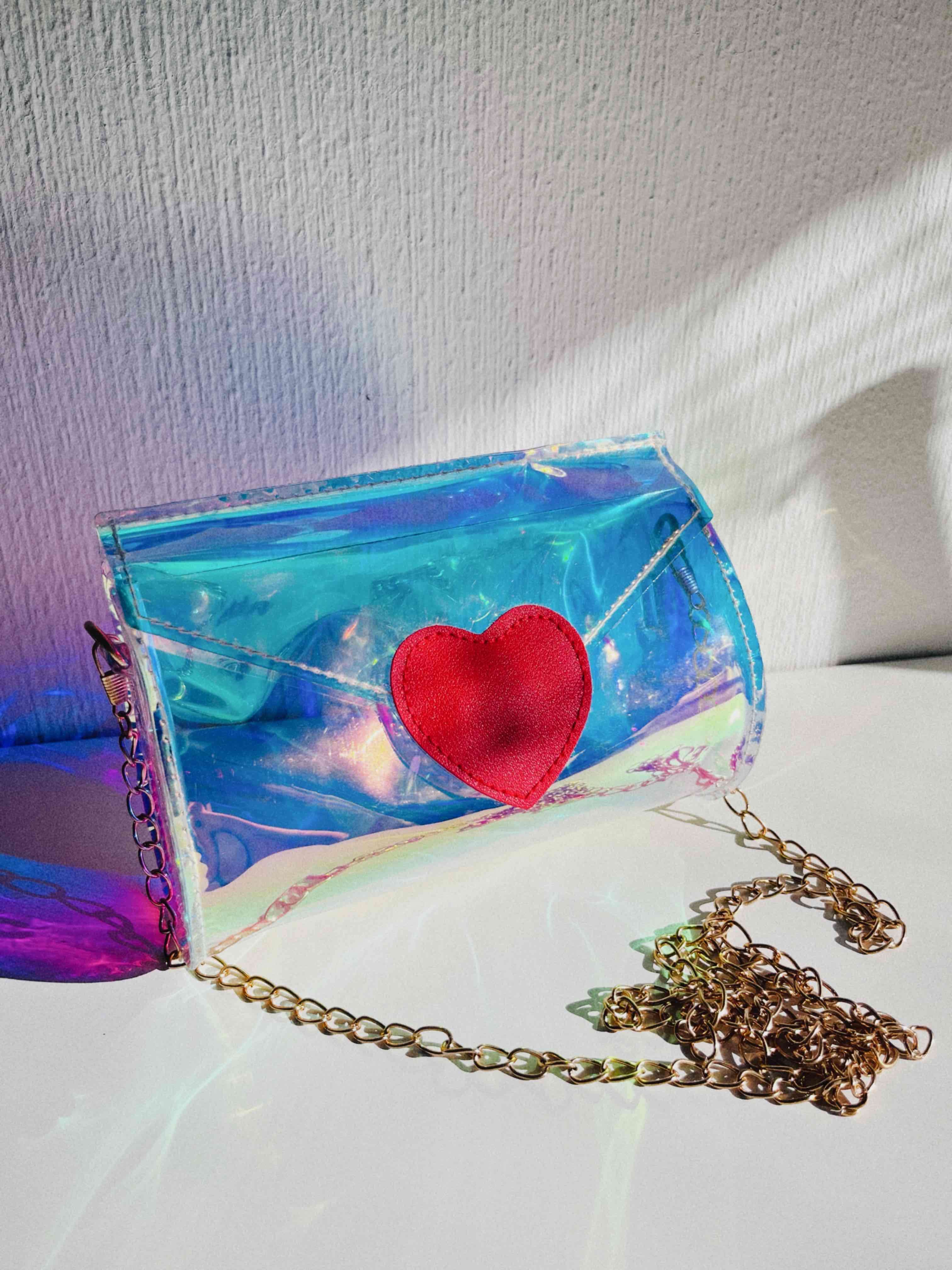 Cartera holográfica con corazón - miniatura 2