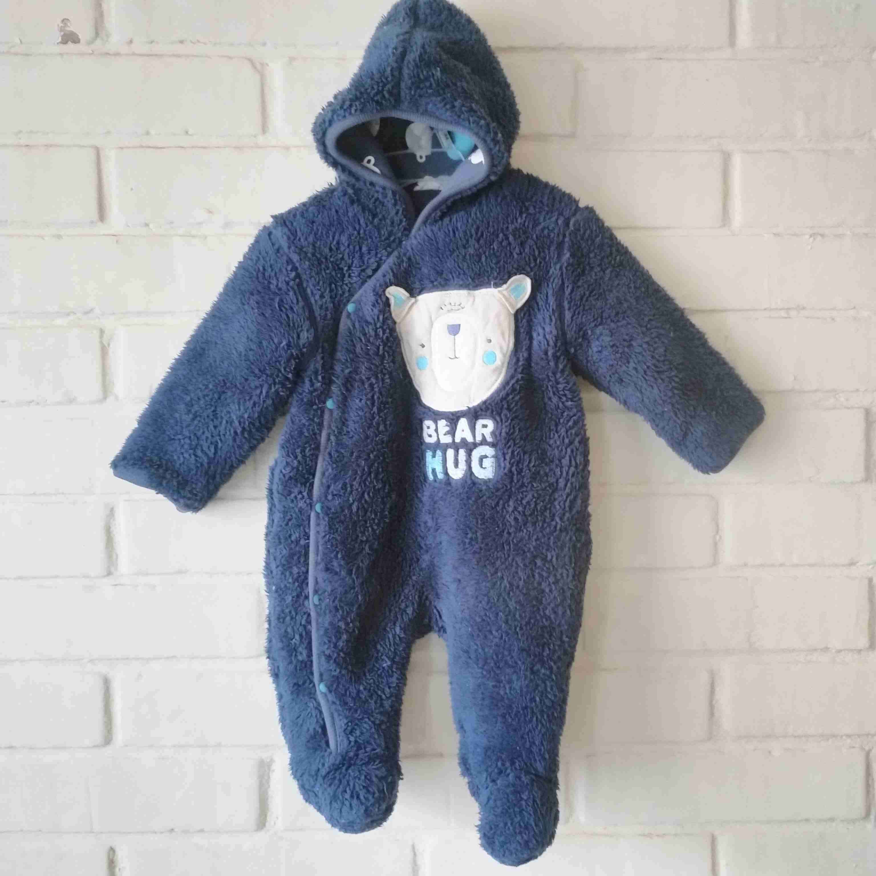 Enterito oso azul para bebé - miniatura 1