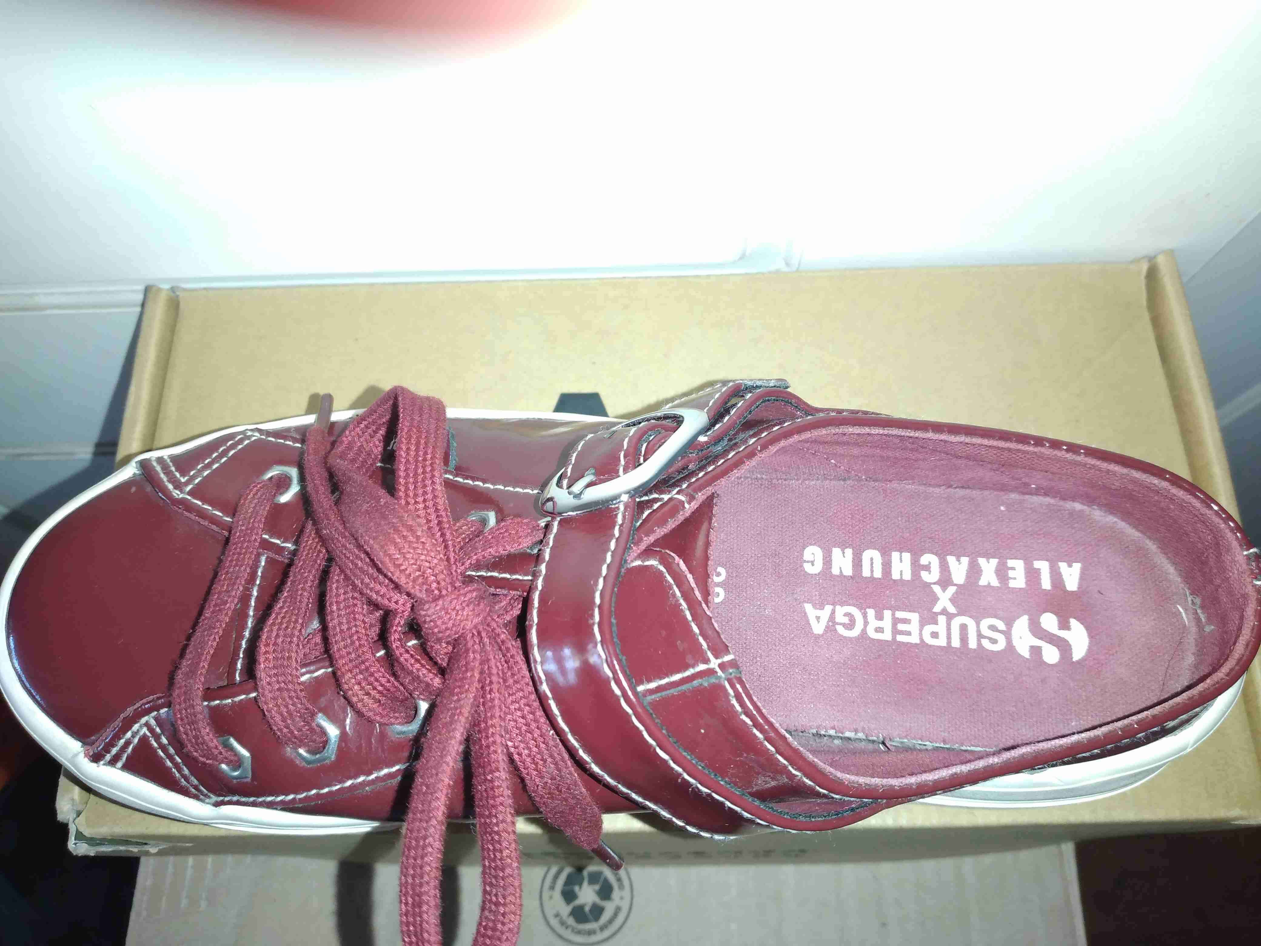 Zapatillas mule burdeos con hebilla Marca Superga - miniatura 2