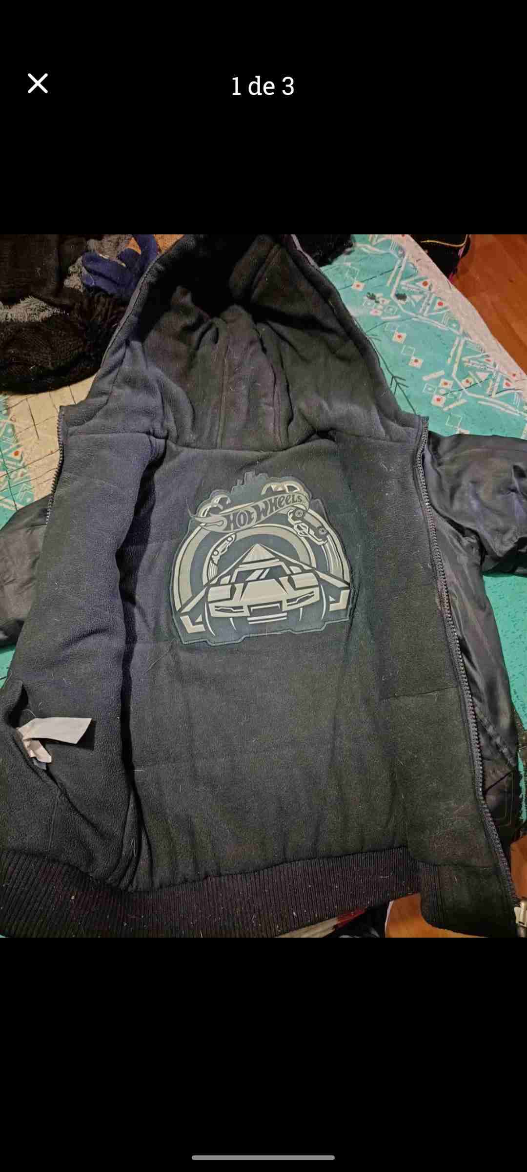 Polerón Hot Wheels negro con capucha - miniatura 1