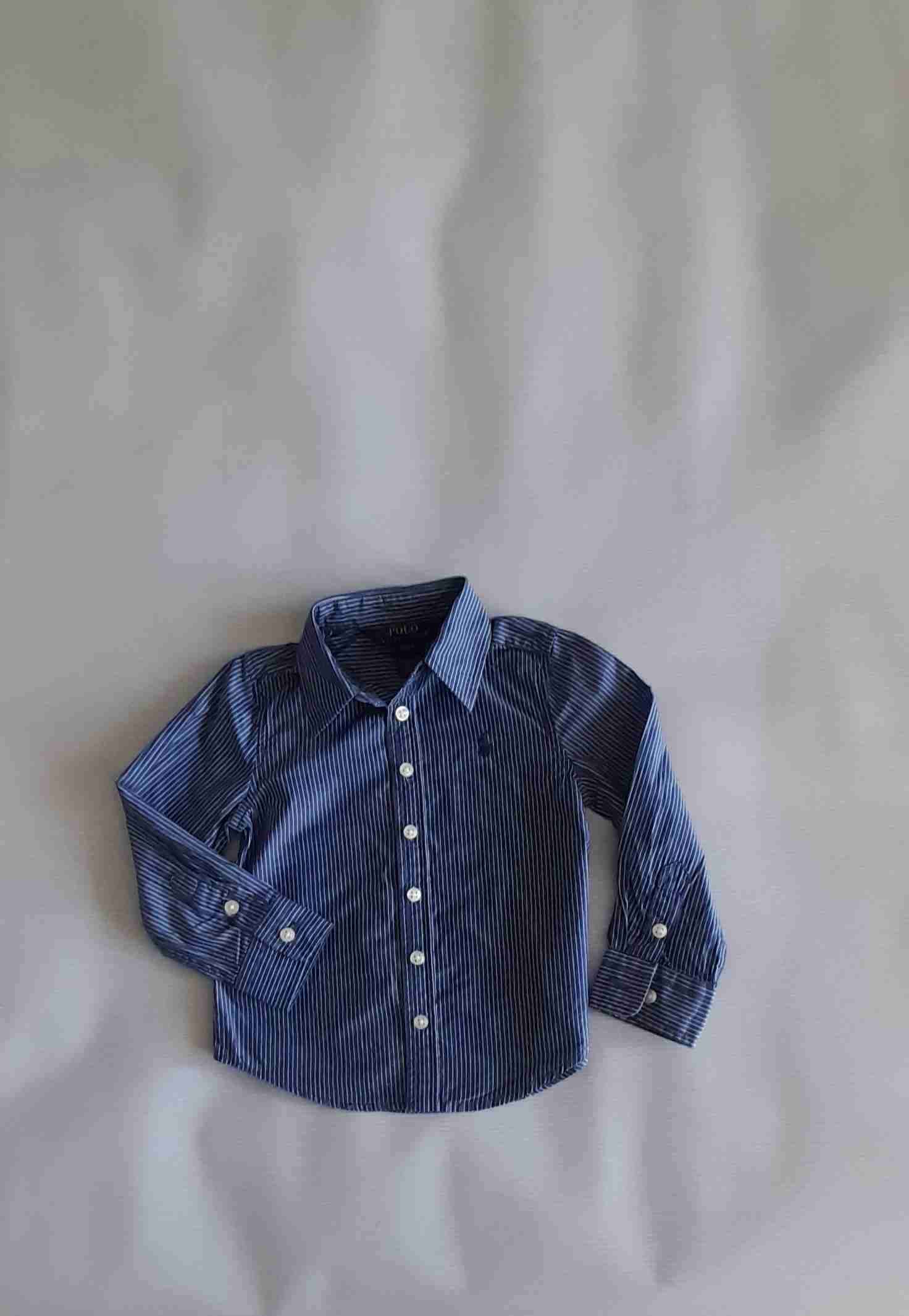 Camisa a rayas azul niño - miniatura 1