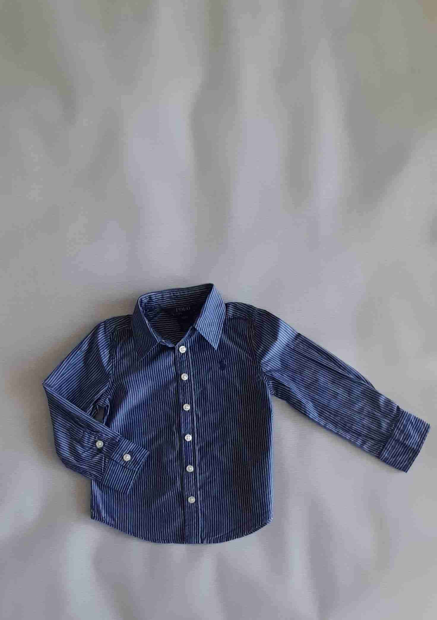 Camisa a rayas azul niño - miniatura 3