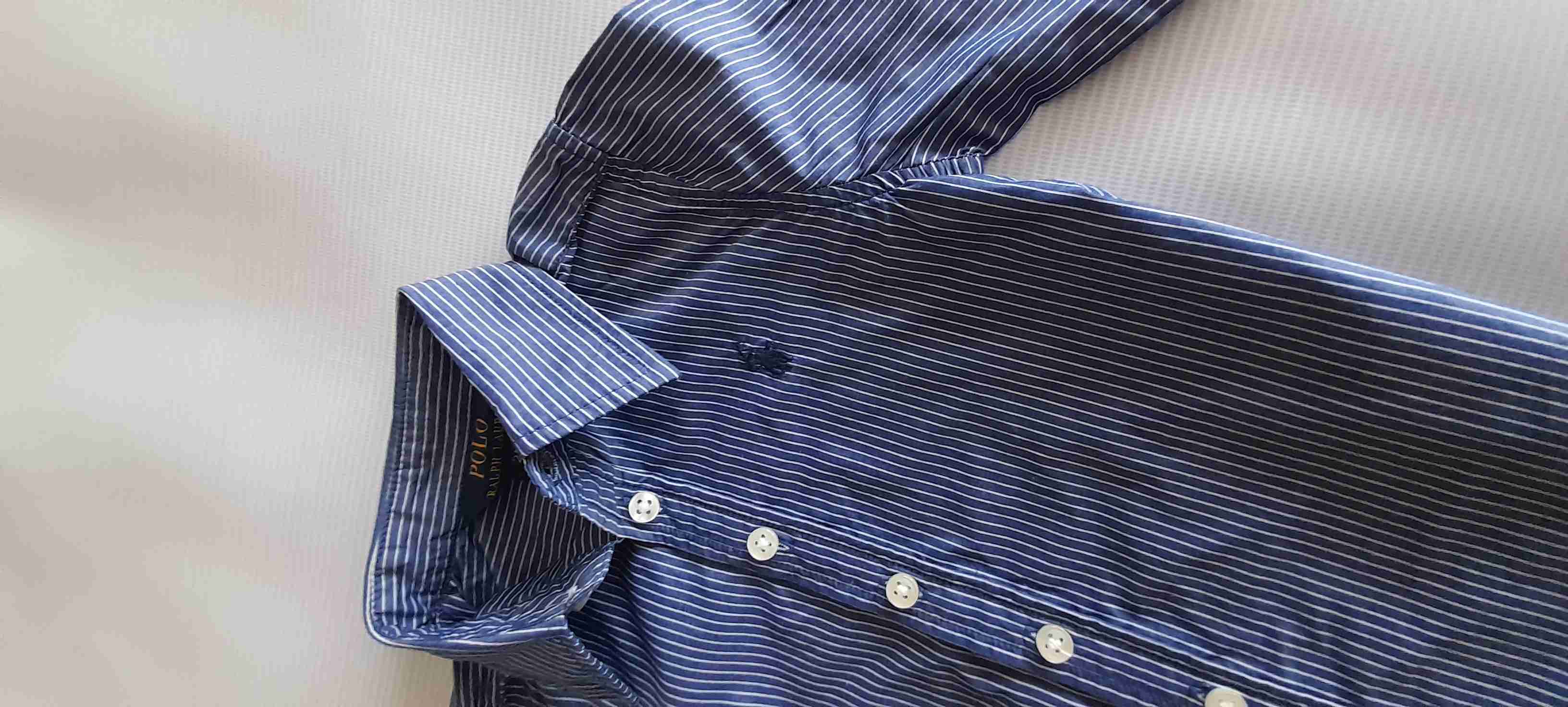 Camisa a rayas azul niño - miniatura 4