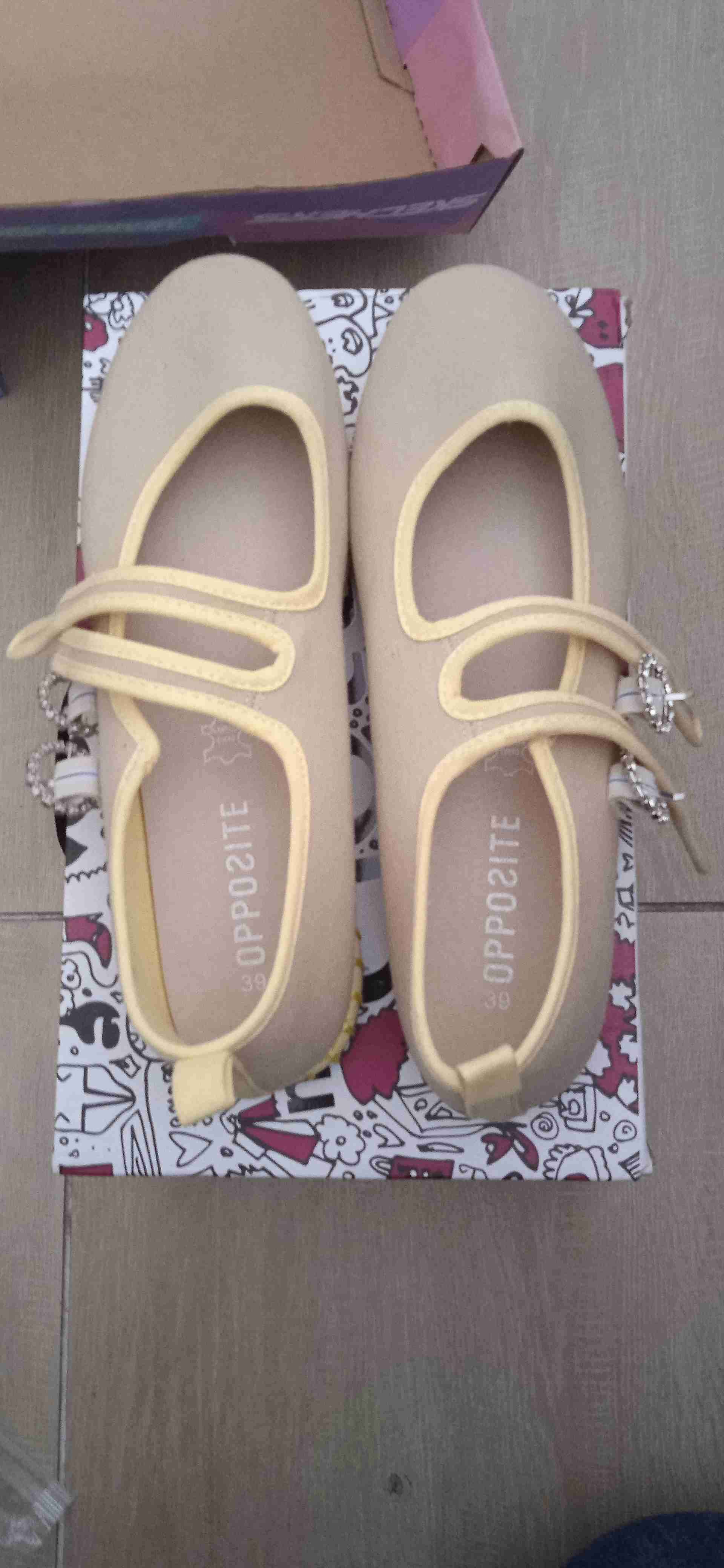 Zapatos ballerina beige para mujer - miniatura 2