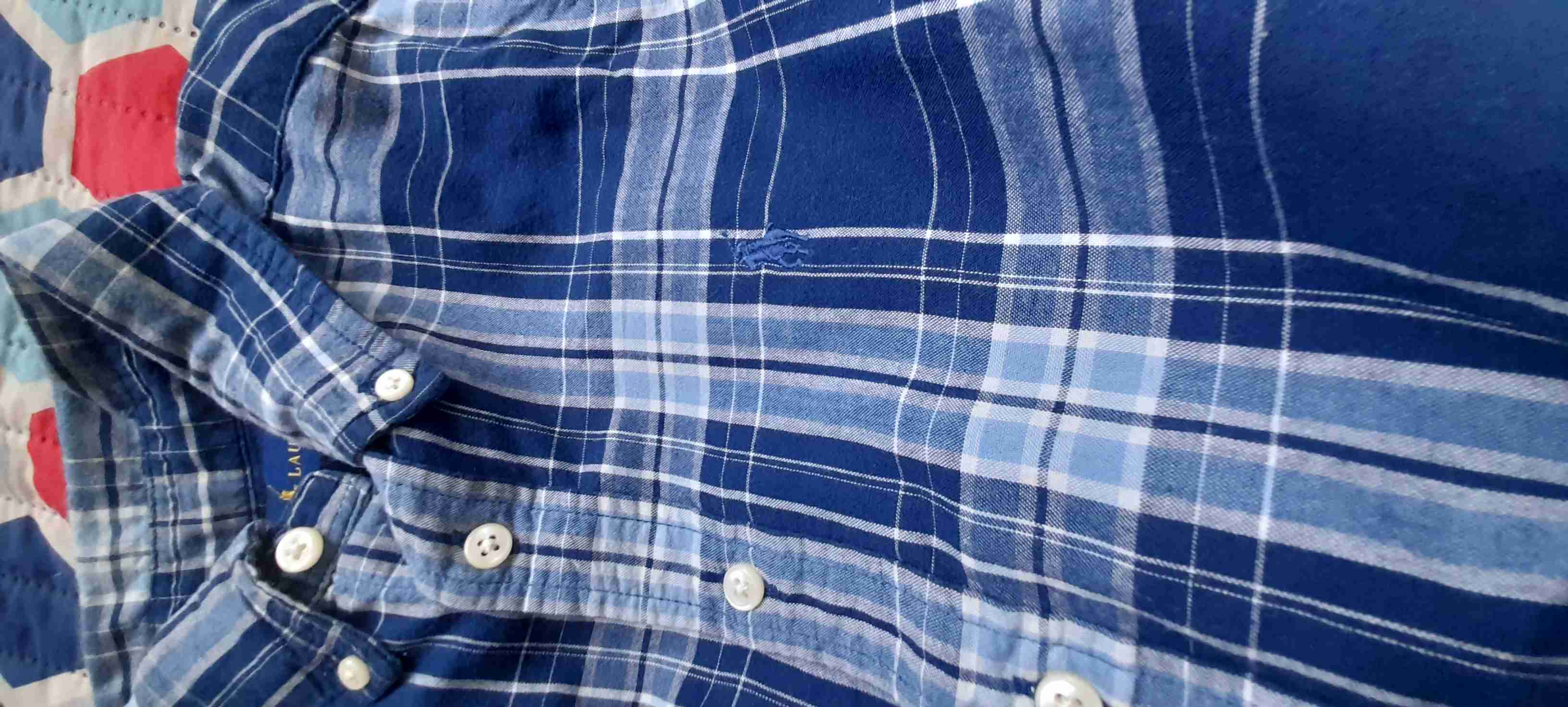 Camisa a cuadros azul - miniatura 3