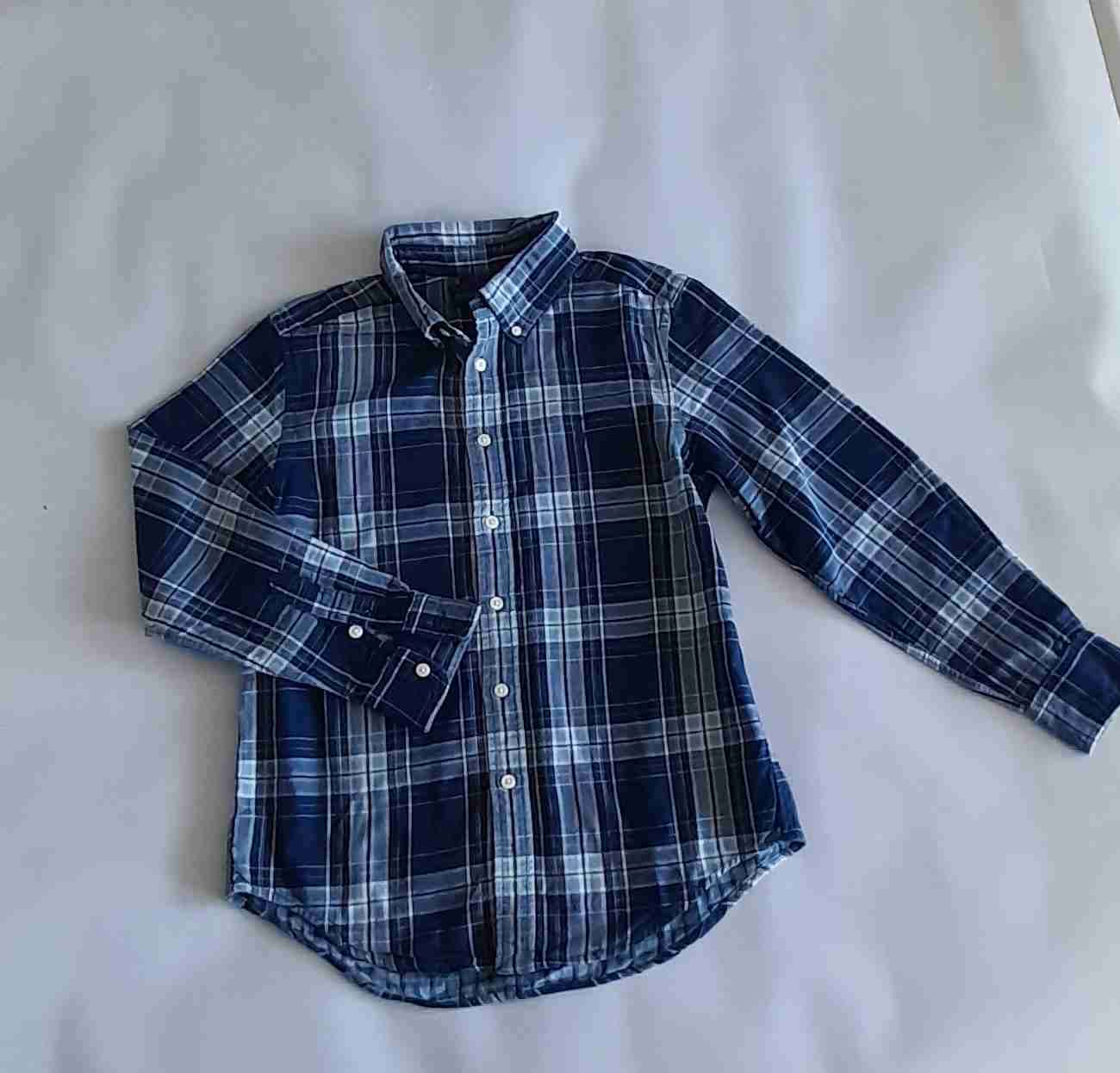 Camisa a cuadros azul - miniatura 4