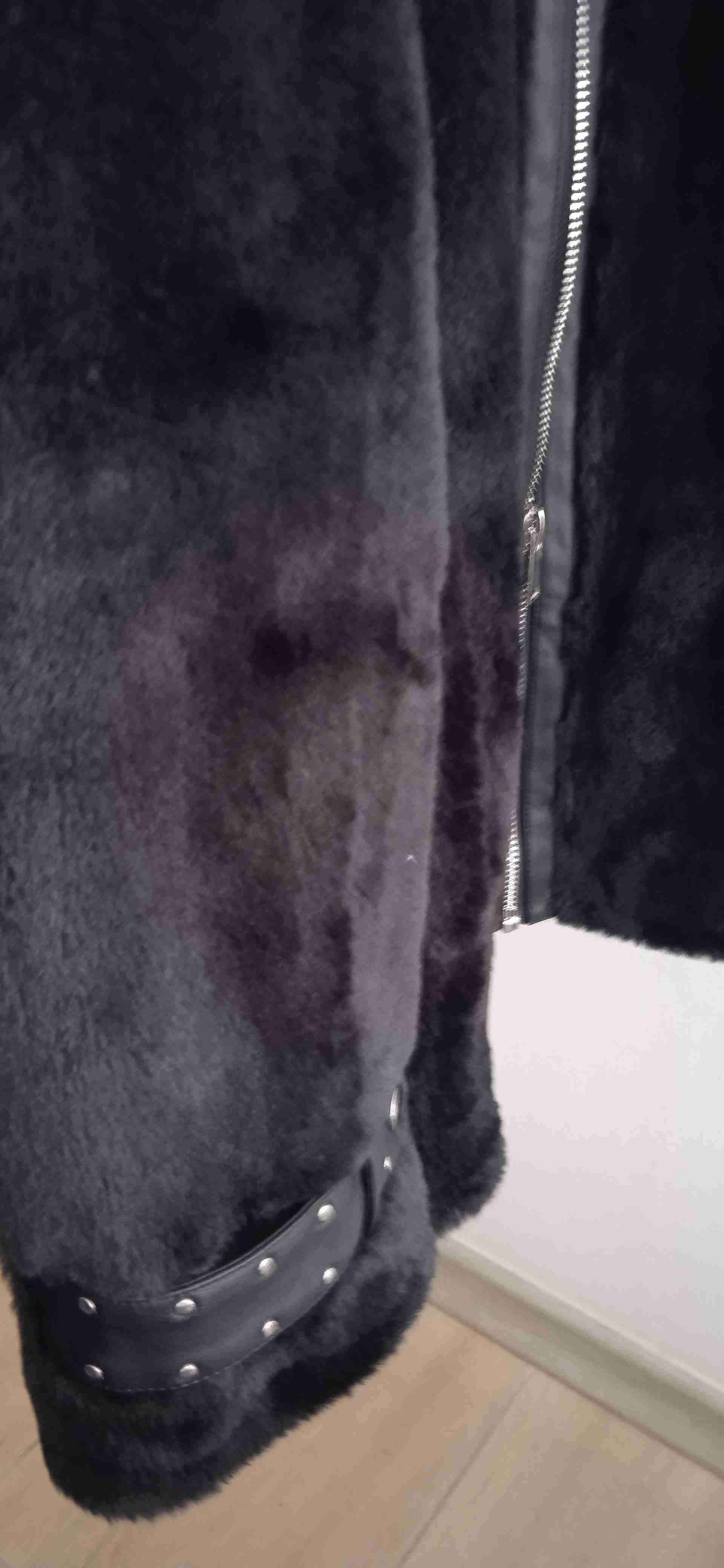 Chaqueta negra de piel sintética - miniatura 3