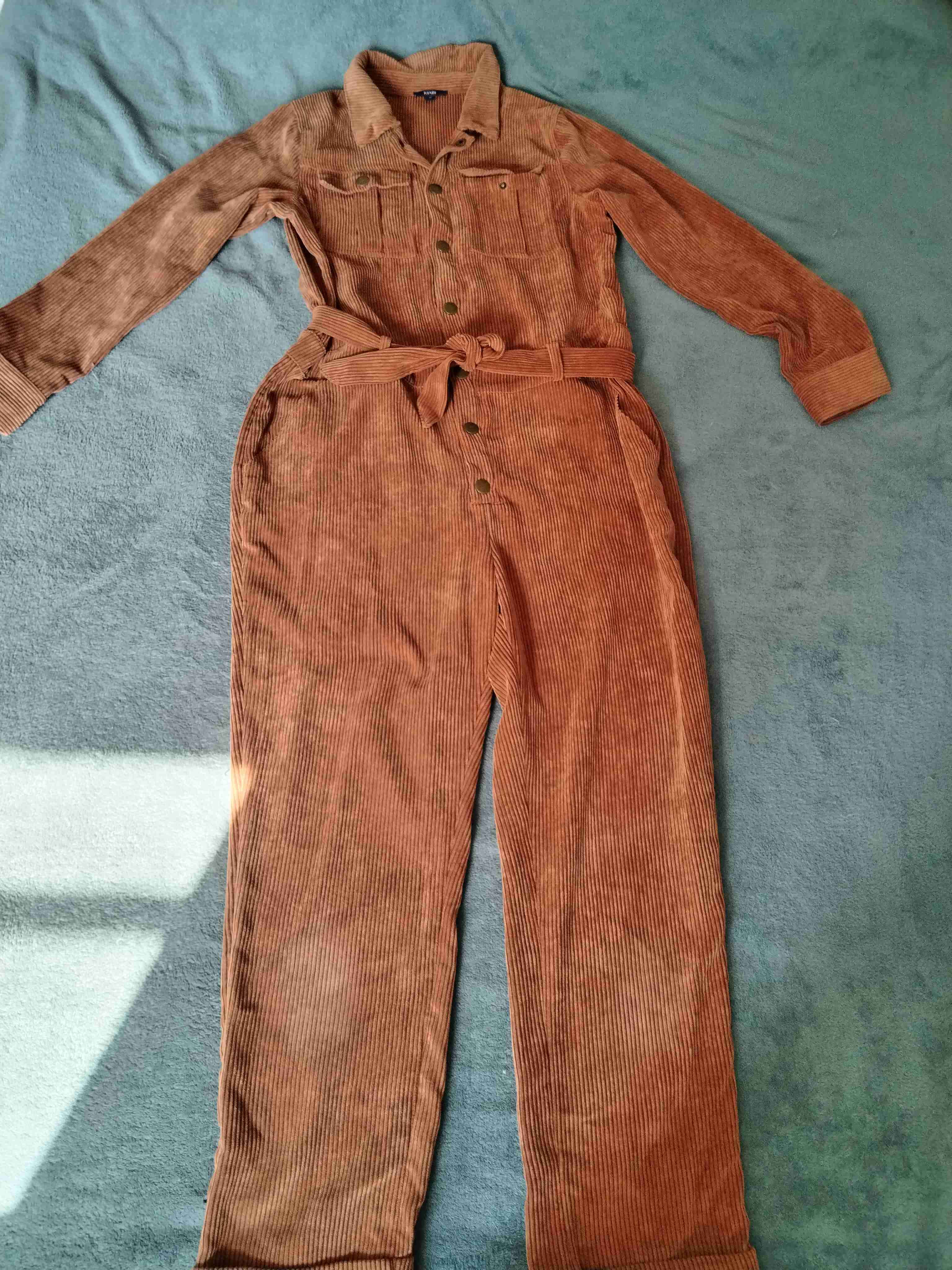 Enterito de pana color café - miniatura 1