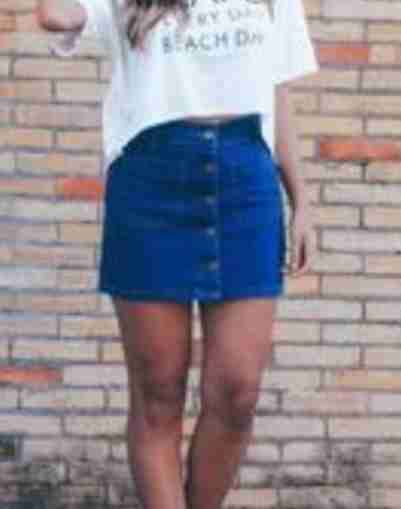 Falda de mezclilla con botones - miniatura 3