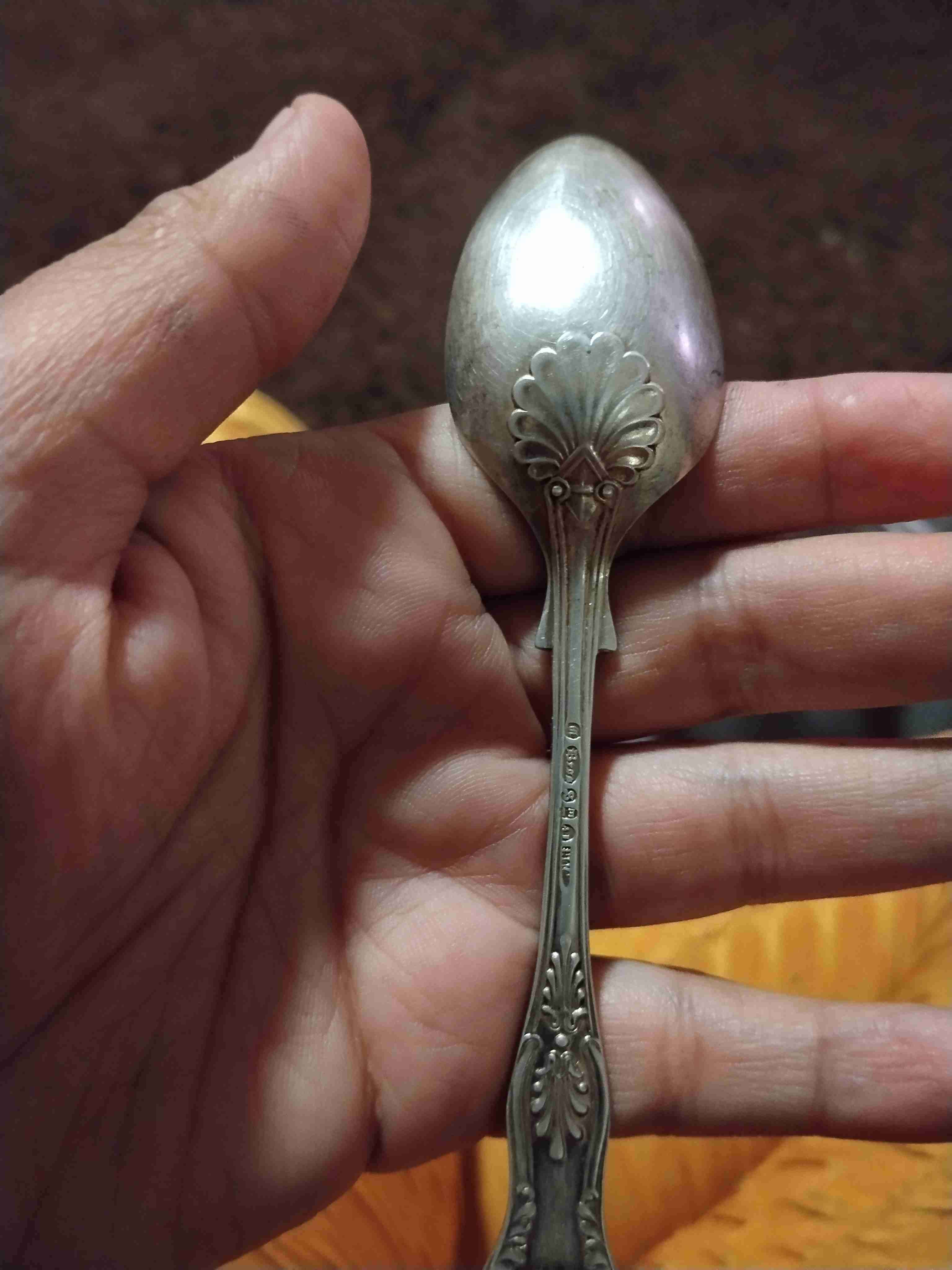 Cuchara de plata antigua - miniatura 2