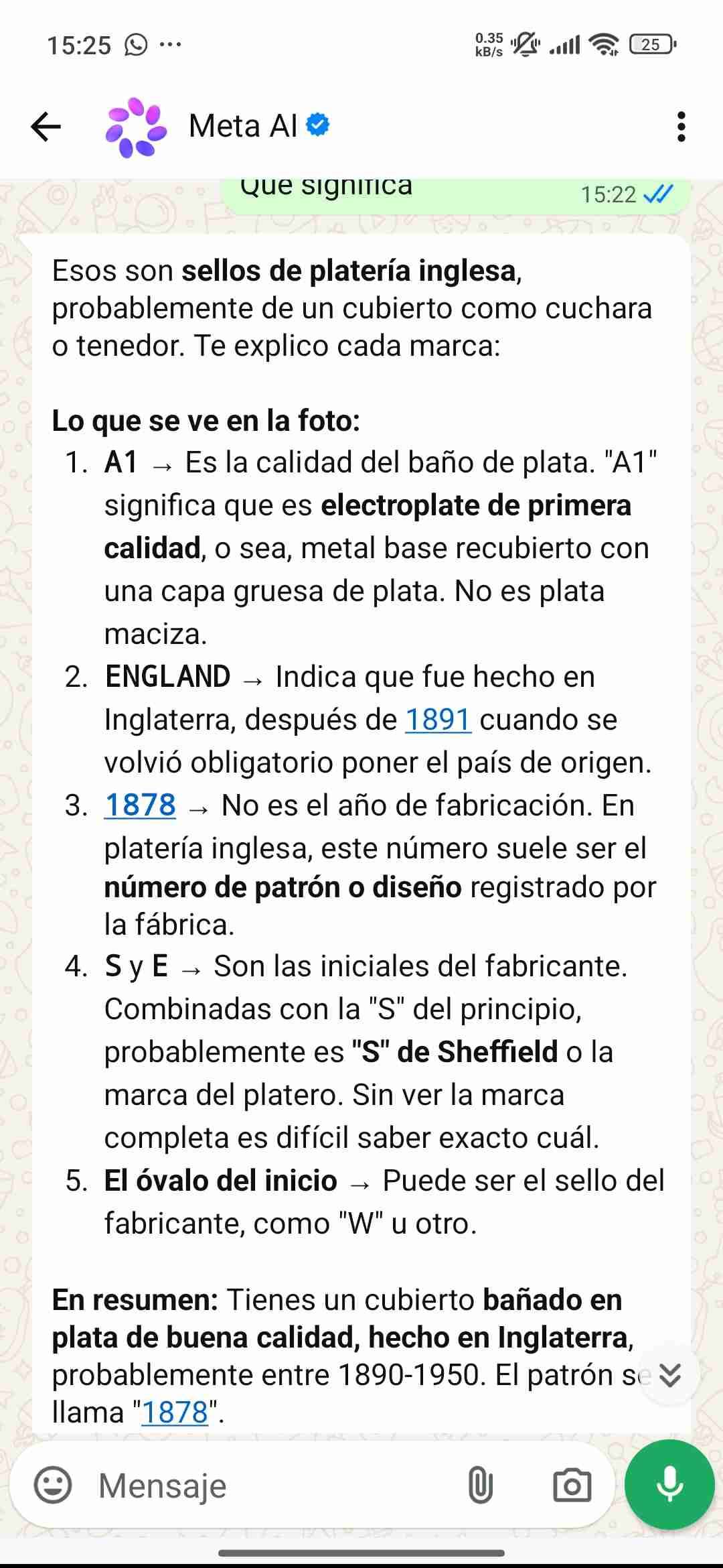 Cuchara de plata antigua - miniatura 3