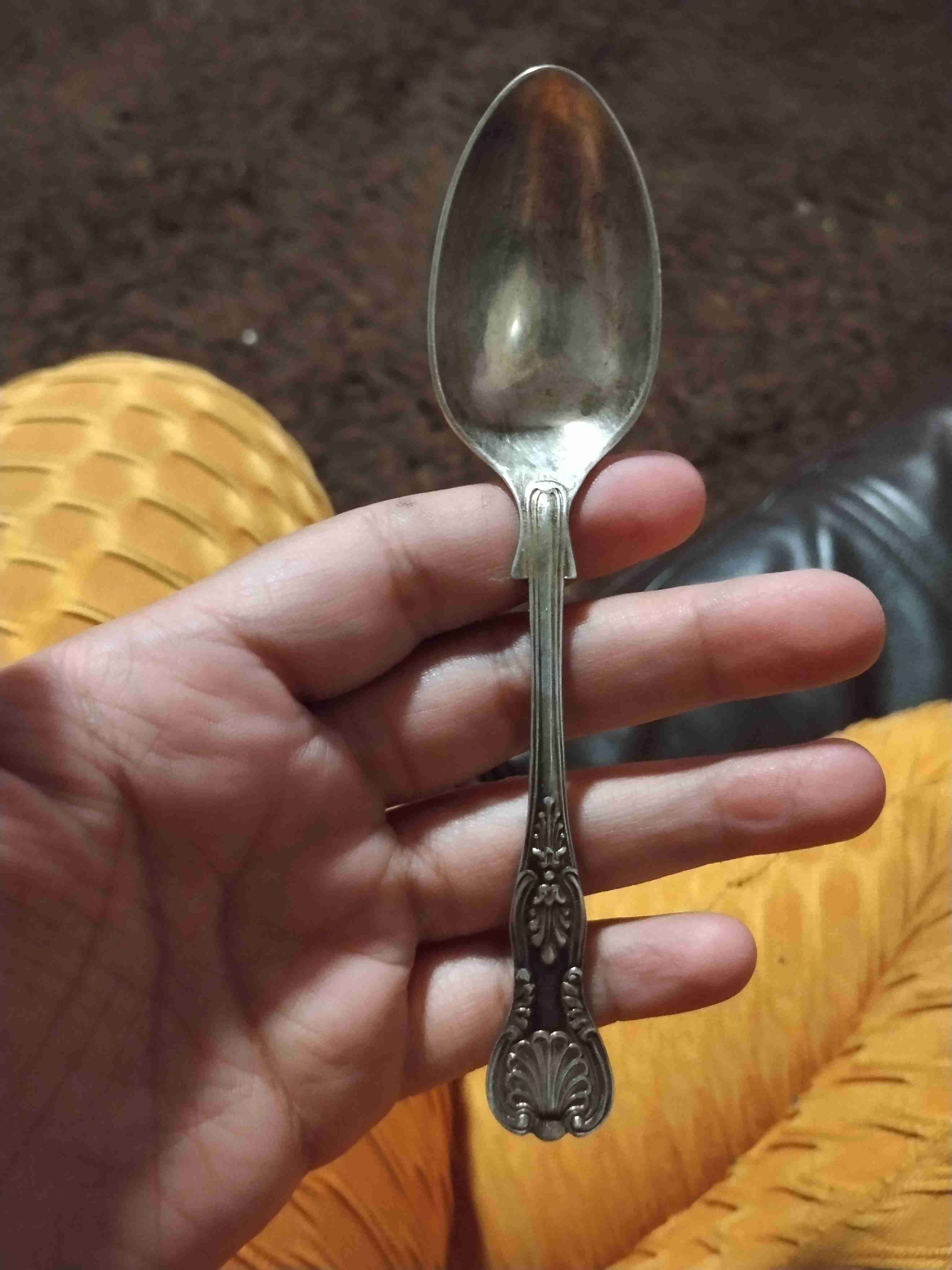 Cuchara de plata antigua - miniatura 4