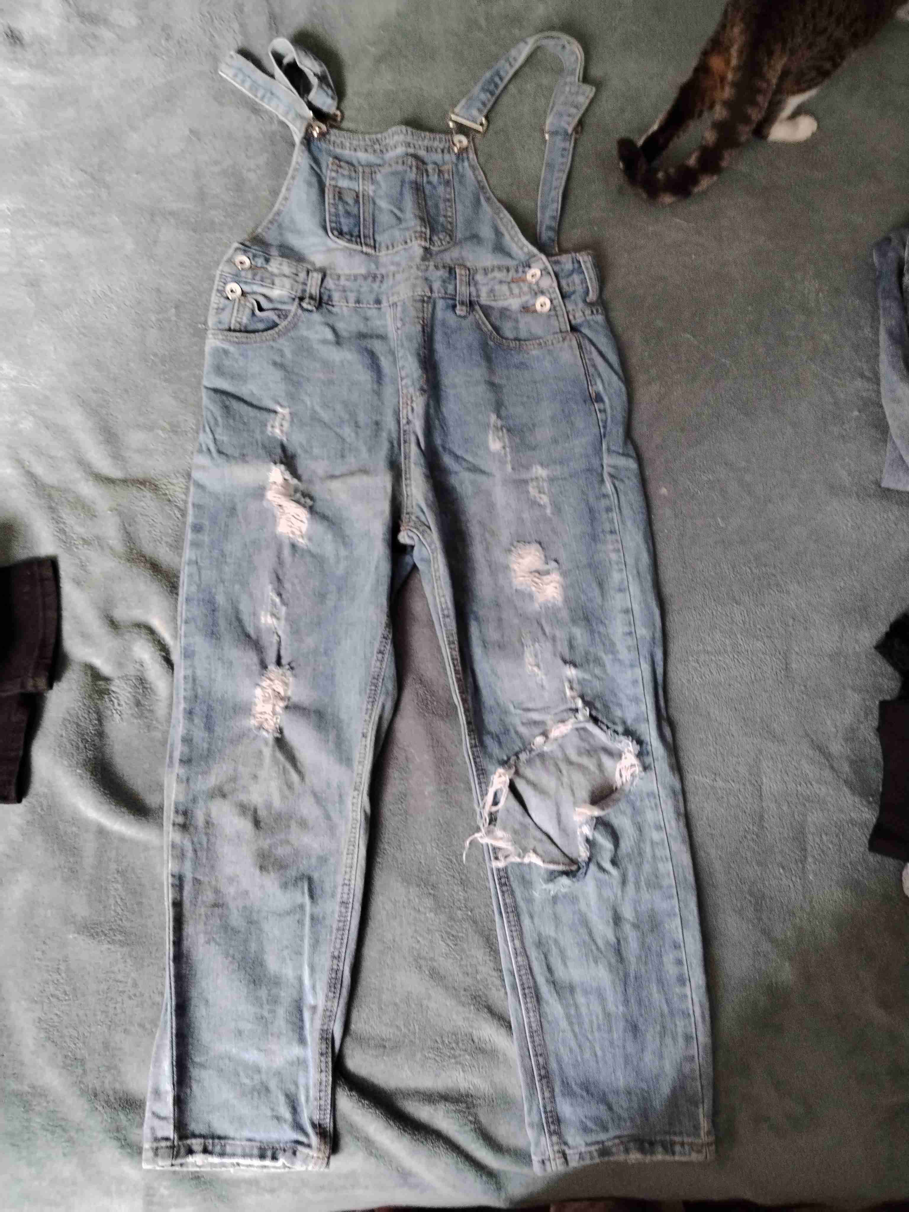 Jardineras de mezclilla desgastadas - miniatura 3