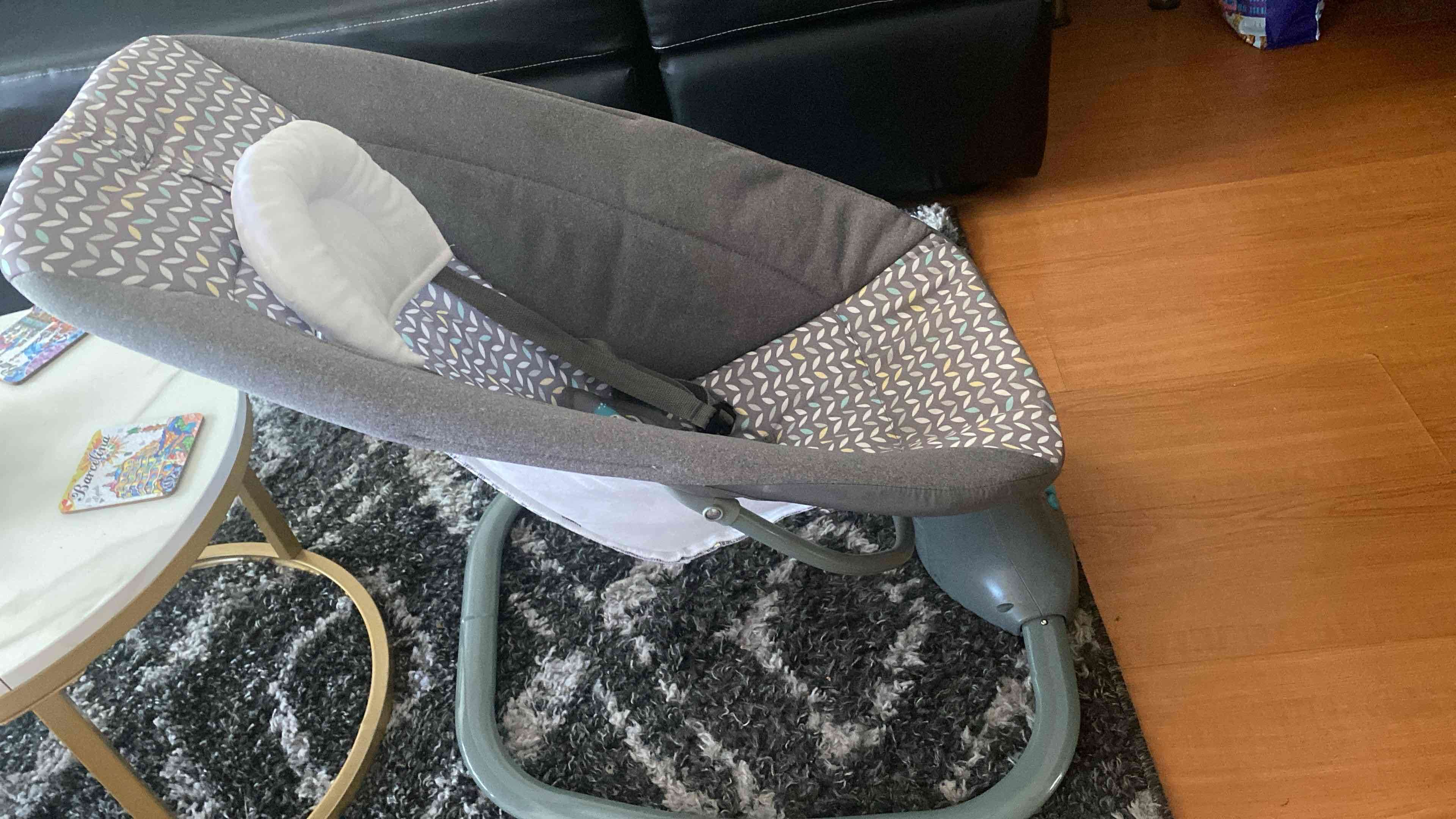 Silla mecedora para bebé gris - miniatura 3