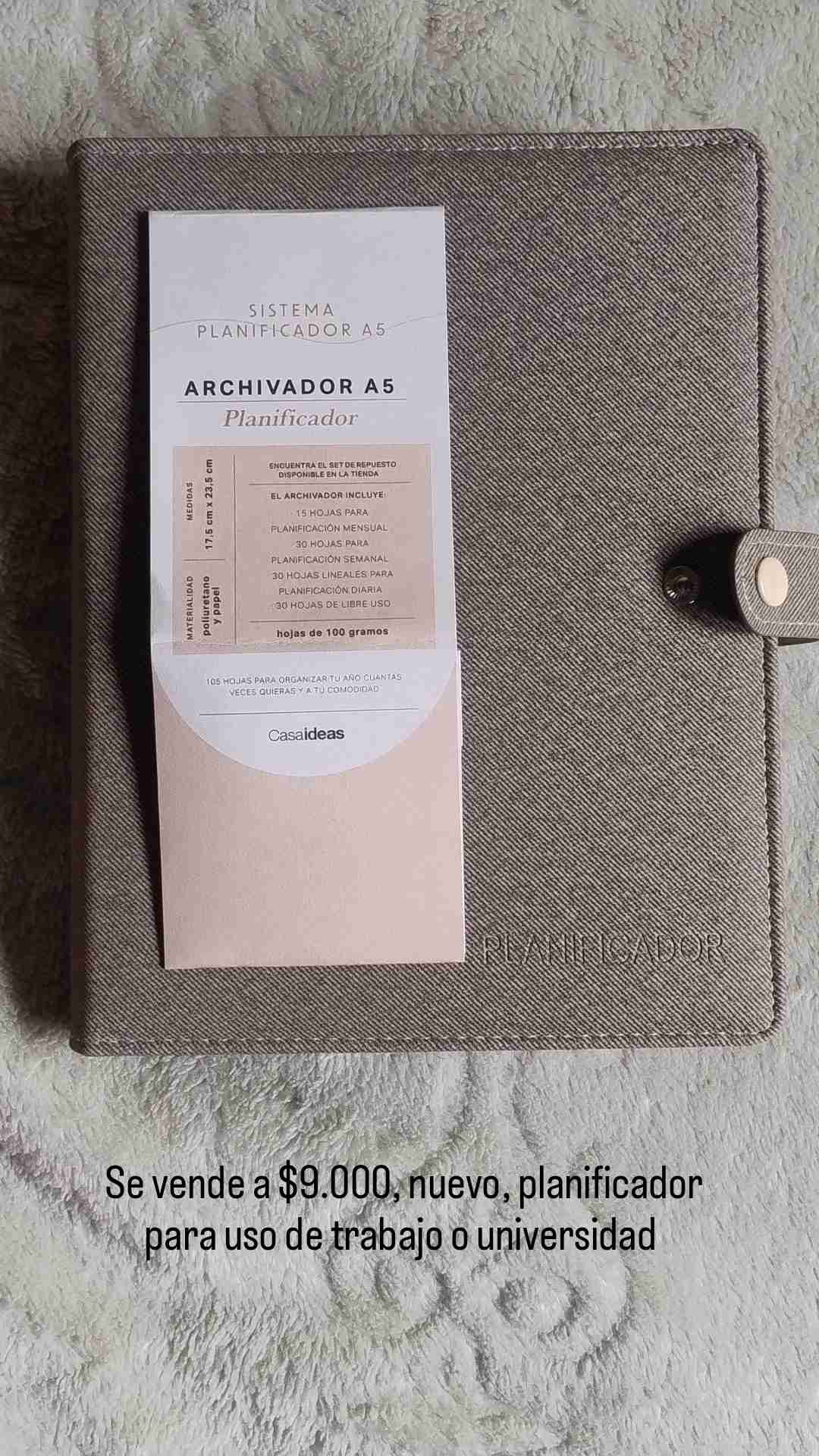 Archivador A5 nuevo beige