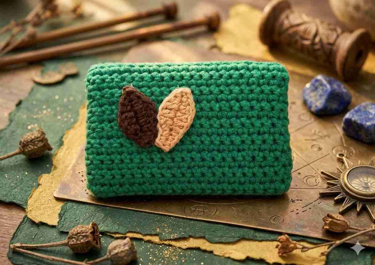 Tarjetero tejido a crochet - miniatura 1