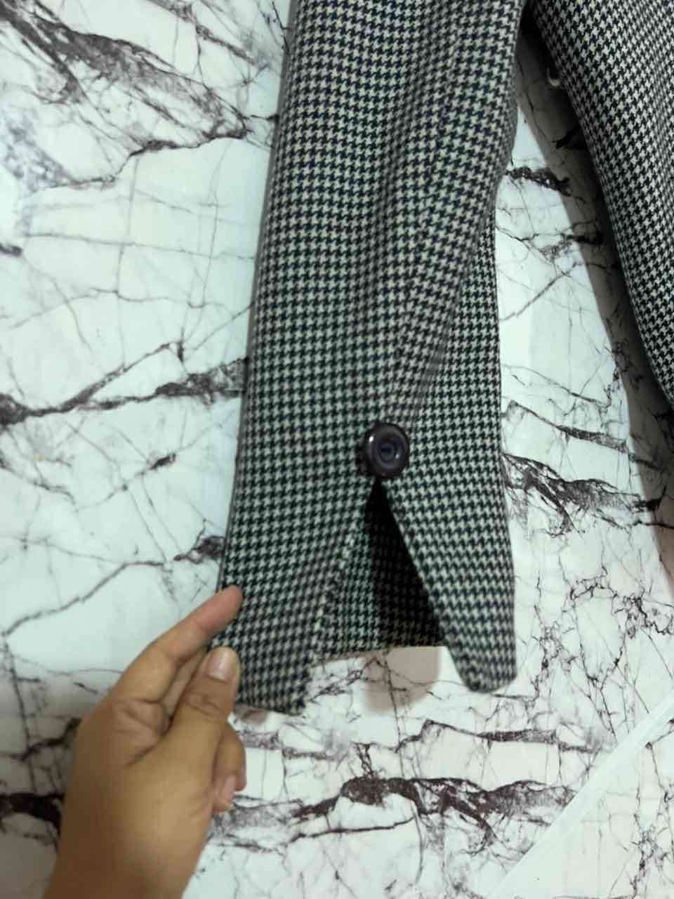 Chaqueta de cuadros gris - miniatura 3