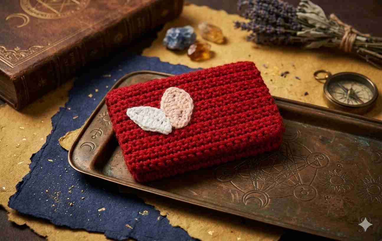 Tarjetero tejido a crochet - miniatura 1