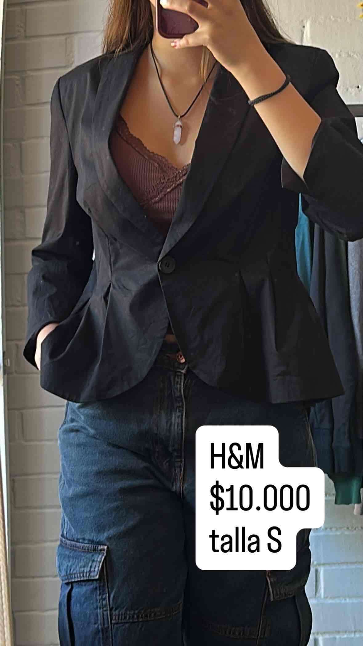 Blazer negro H&M talla S