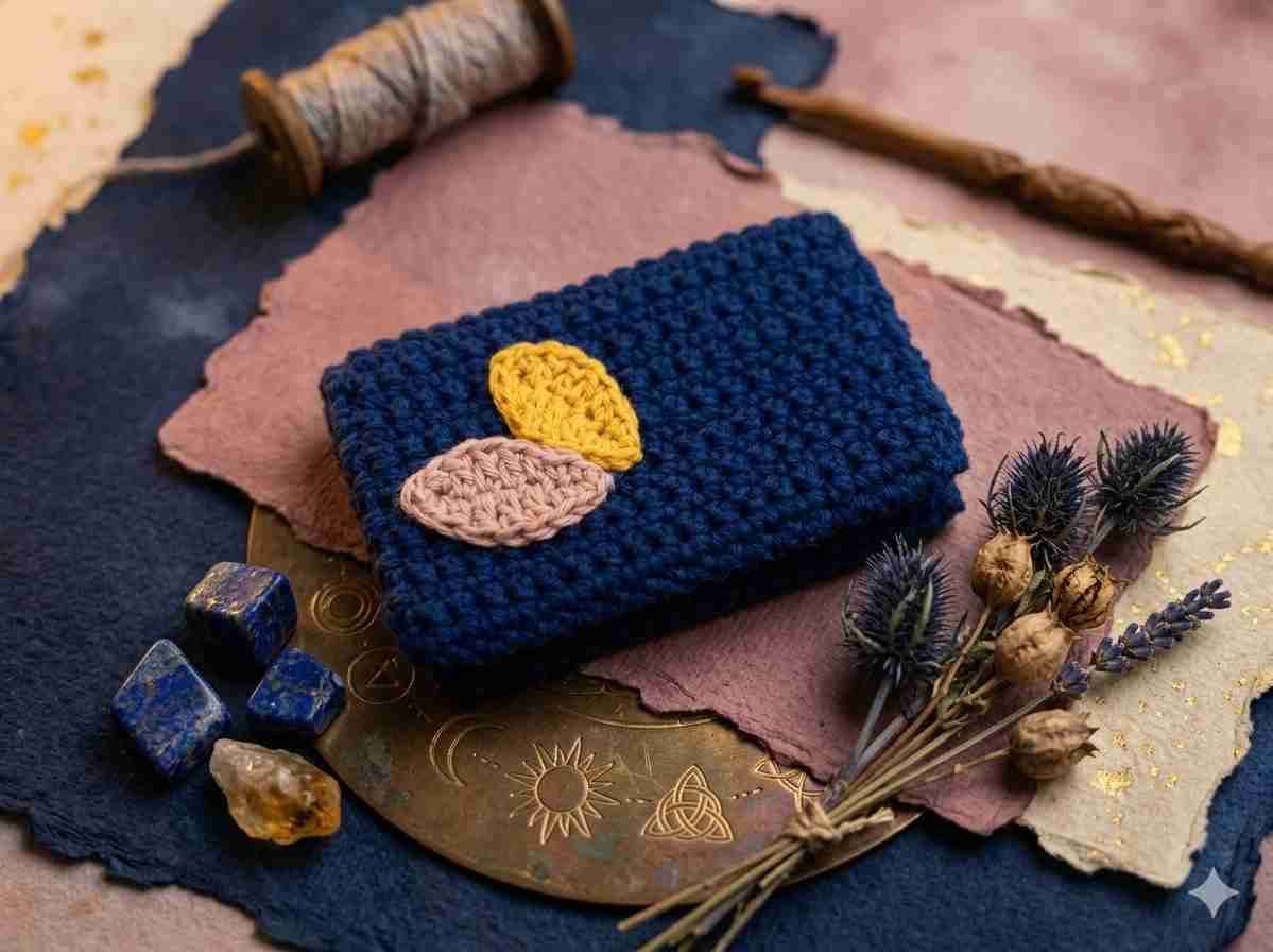 Tarjetero tejido a crochet - miniatura 1