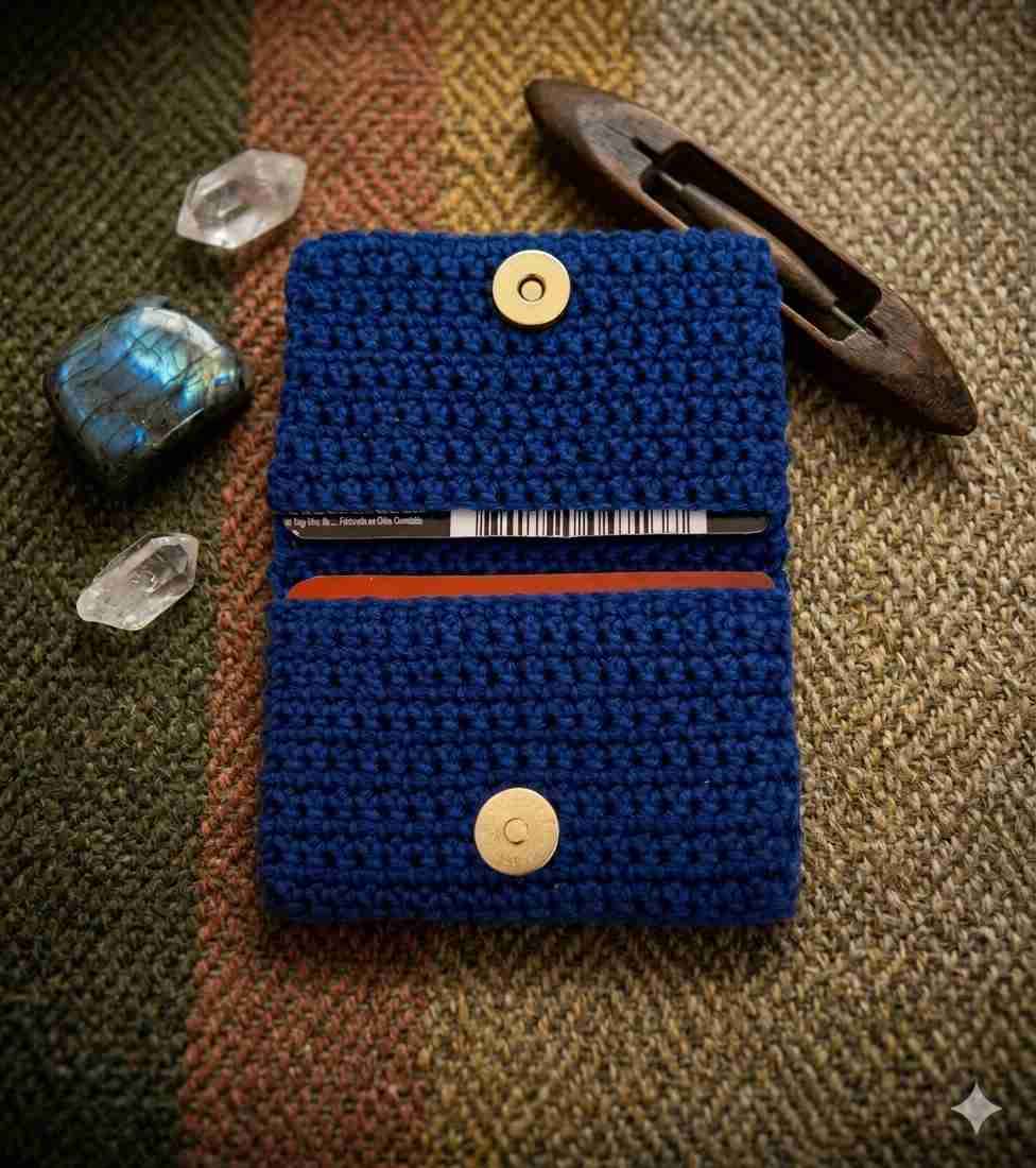 Tarjetero tejido a crochet - miniatura 2