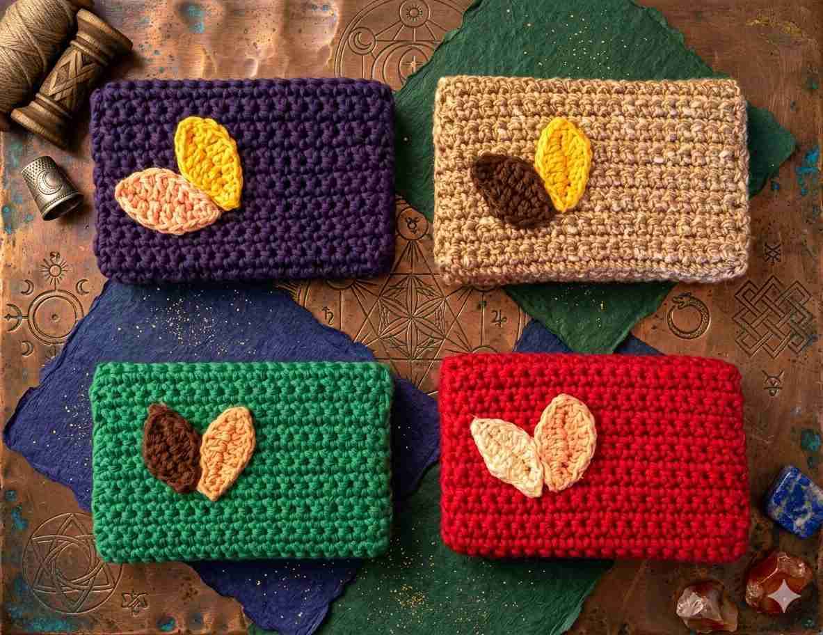 Tarjetero tejido a crochet - miniatura 3