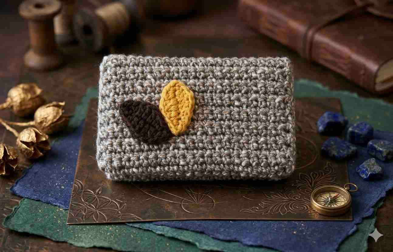 Tarjetero tejido a crochet - miniatura 1