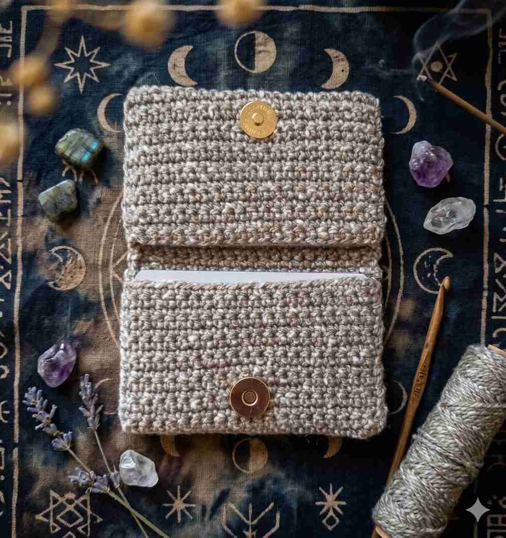 Tarjetero tejido a crochet - miniatura 2