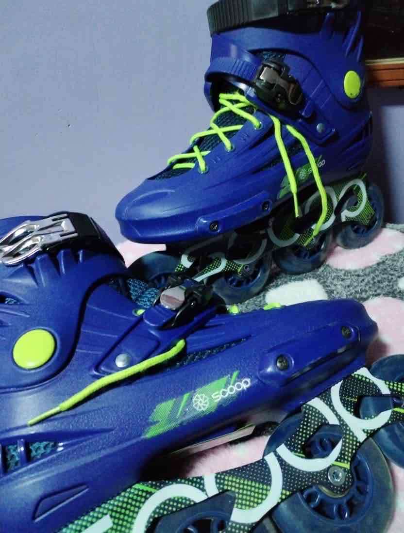 Patines en línea azul con verde talla 39-40