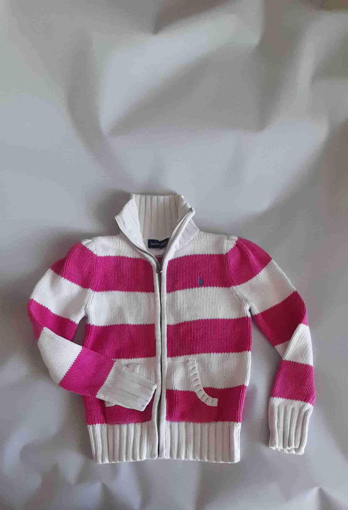 Chaqueta rayada rosada y blanca - miniatura 3