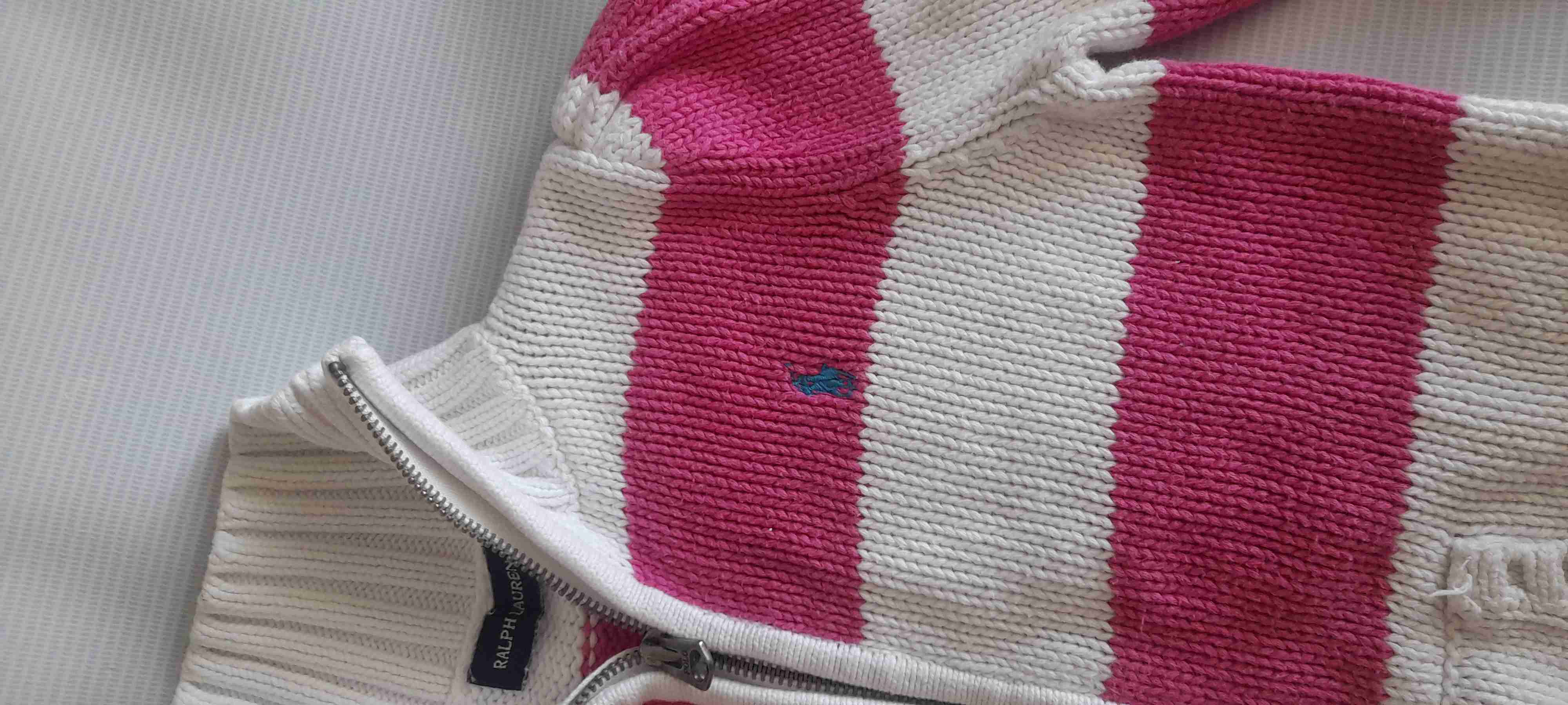 Chaqueta rayada rosada y blanca - miniatura 6