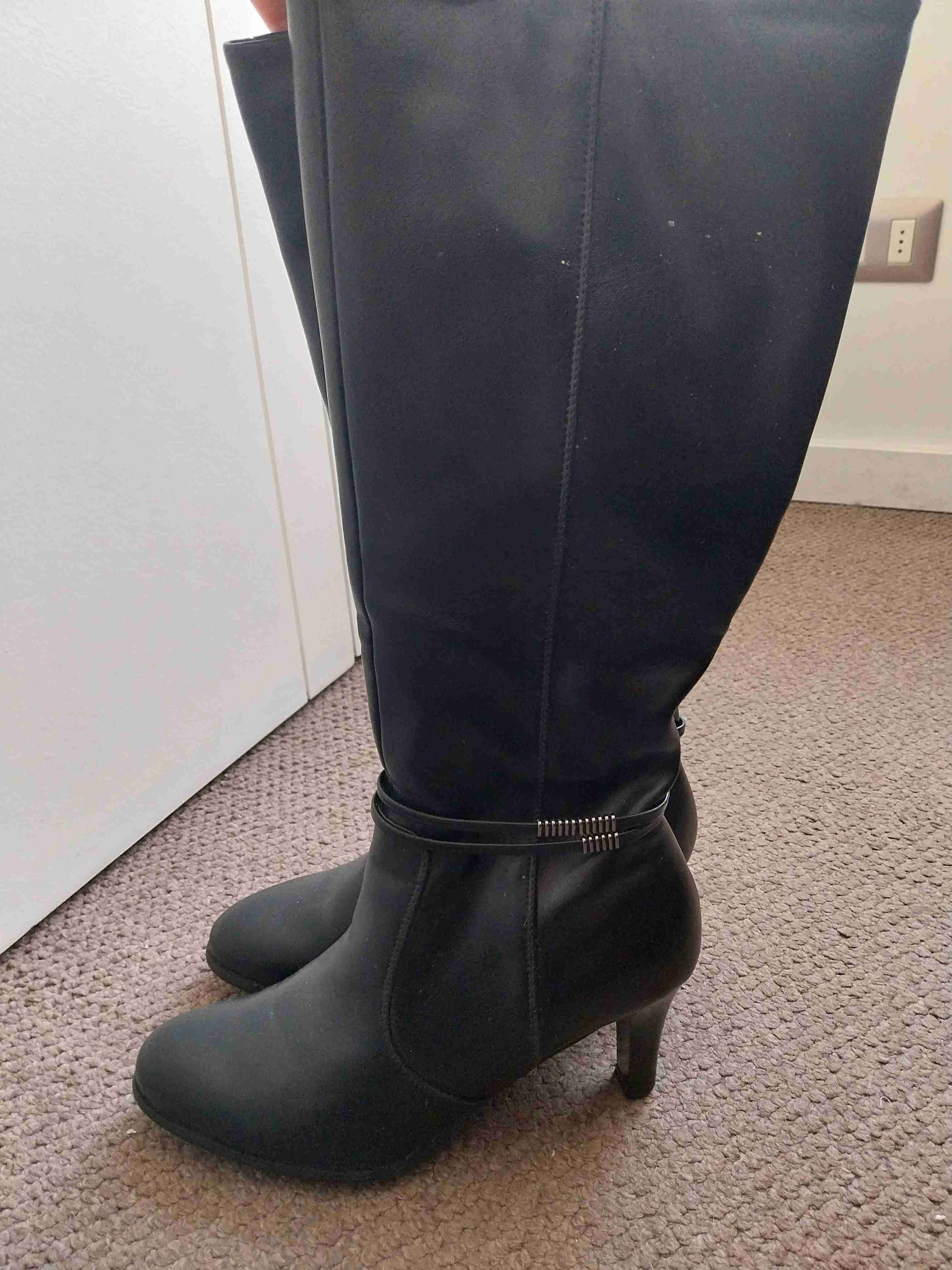 Botas negras de tacón alto Vía Uno - miniatura 1