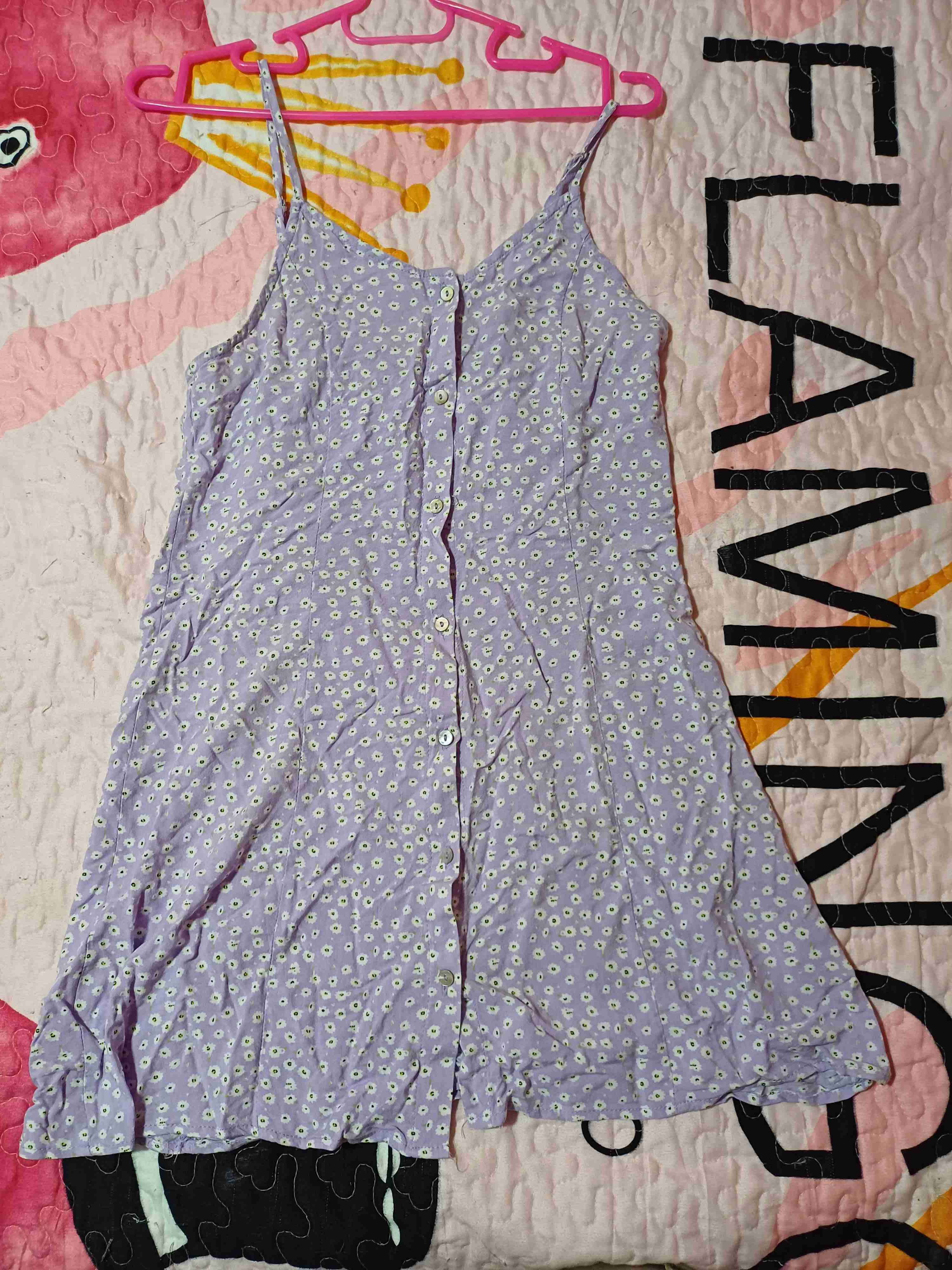 Vestido de tirantes floral lila