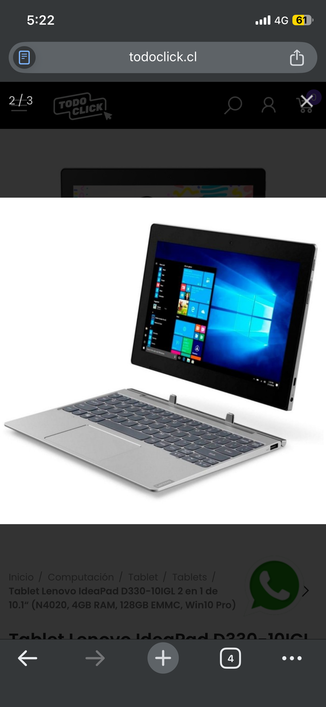 Tablet Lenovo IdeaPad D330 10'' - miniatura 2