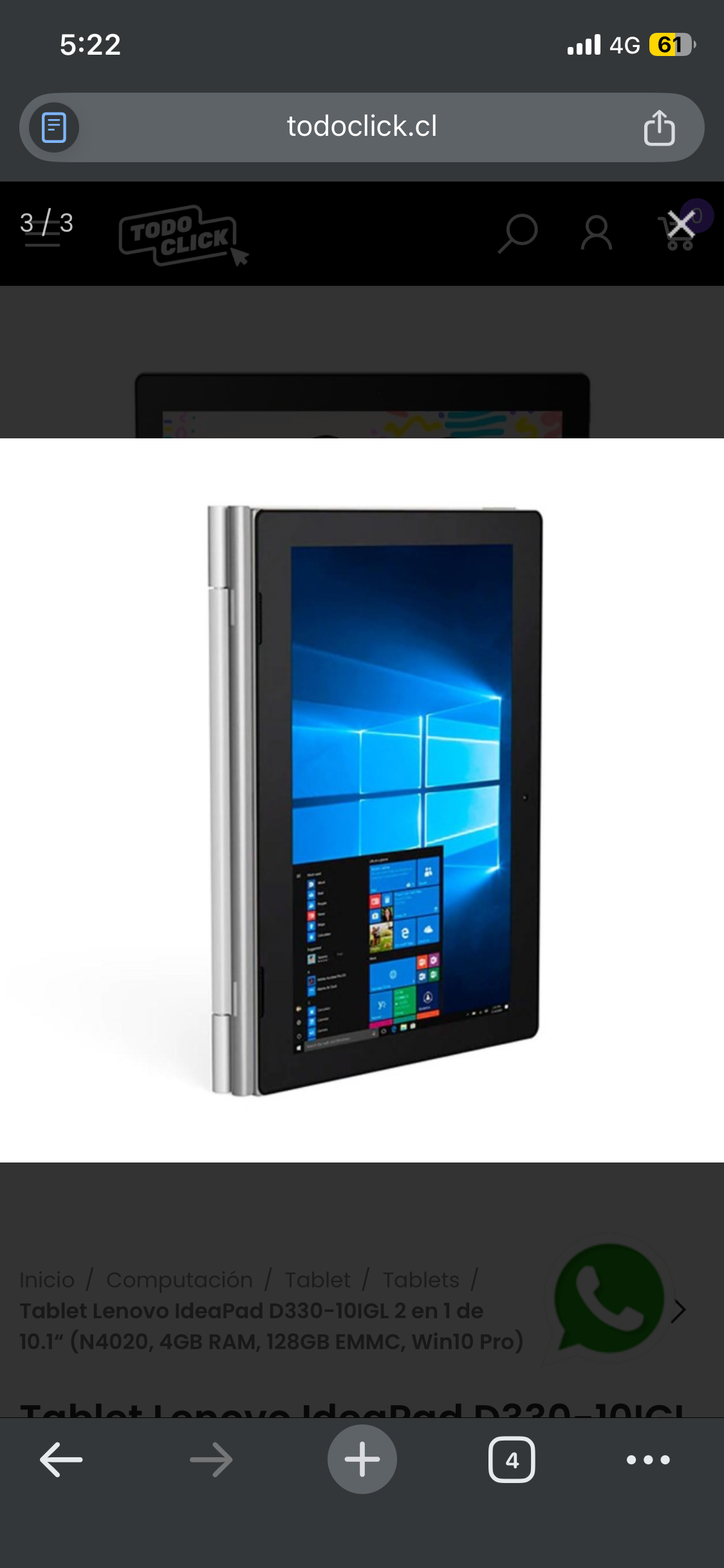 Tablet Lenovo IdeaPad D330 10'' - miniatura 3