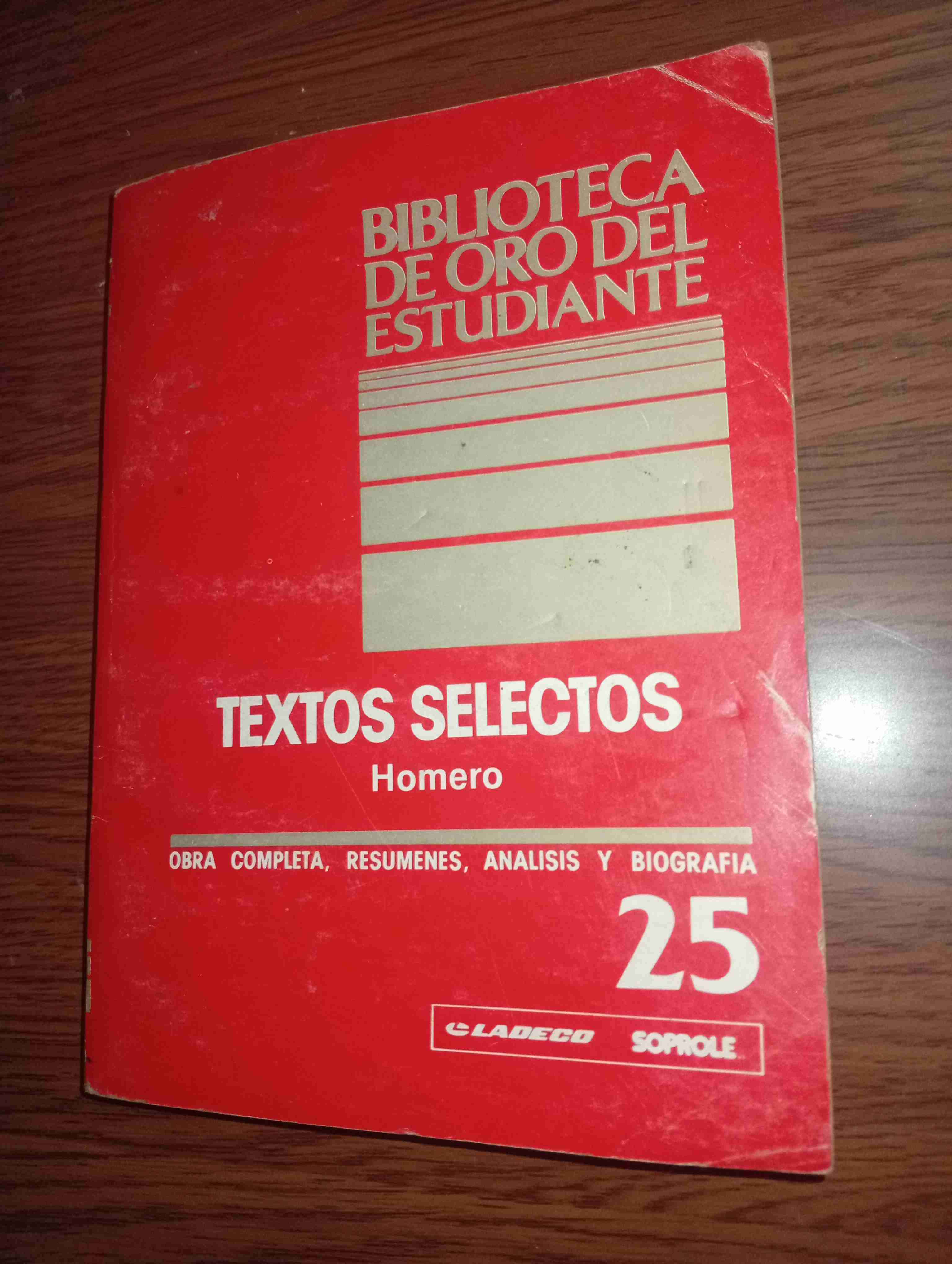 Libro Textos Selectos Homero
