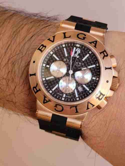 Reloj Bulgari dorado y negro Titanium - miniatura 1