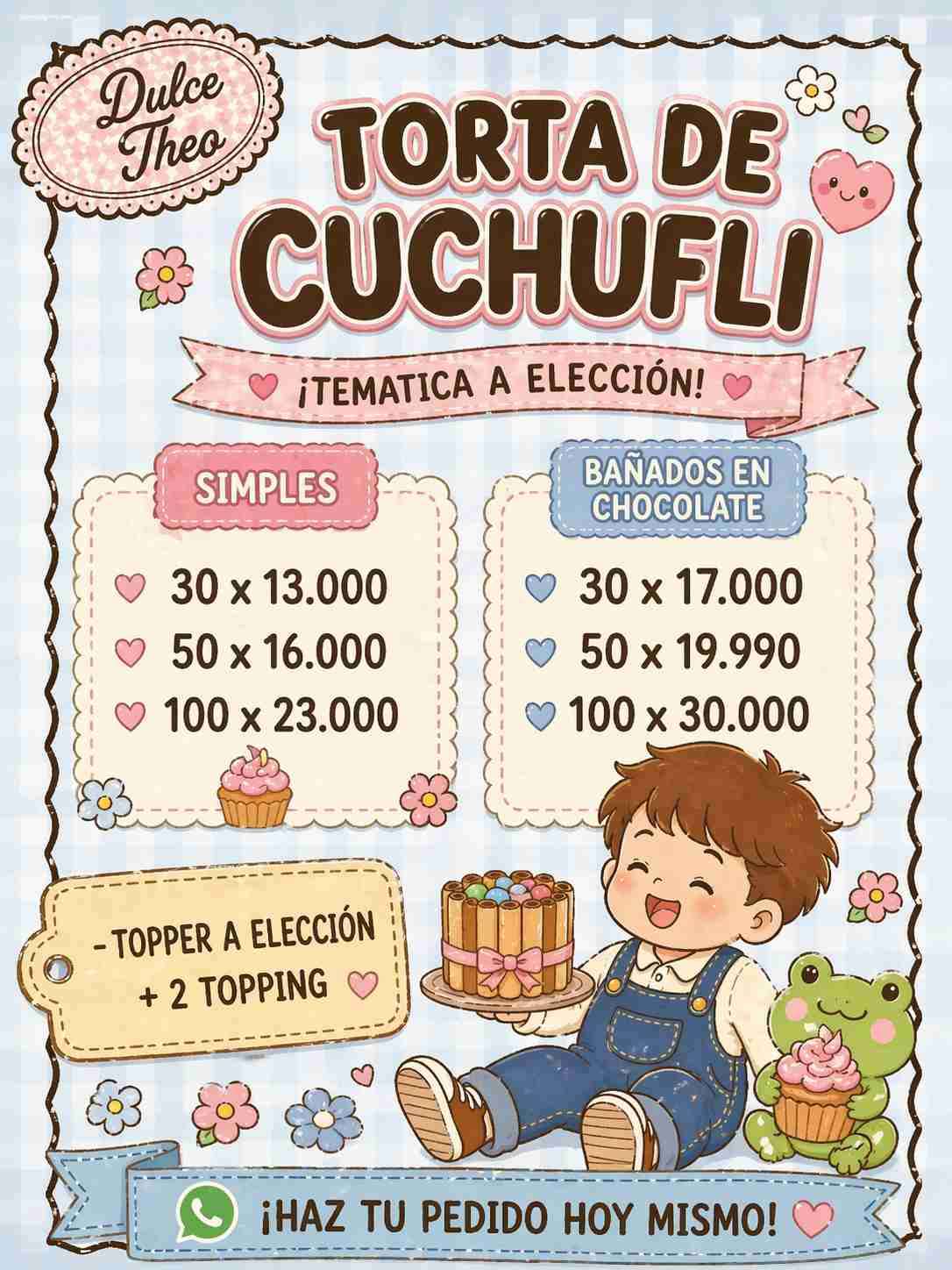 Torta de cuchuflí temática