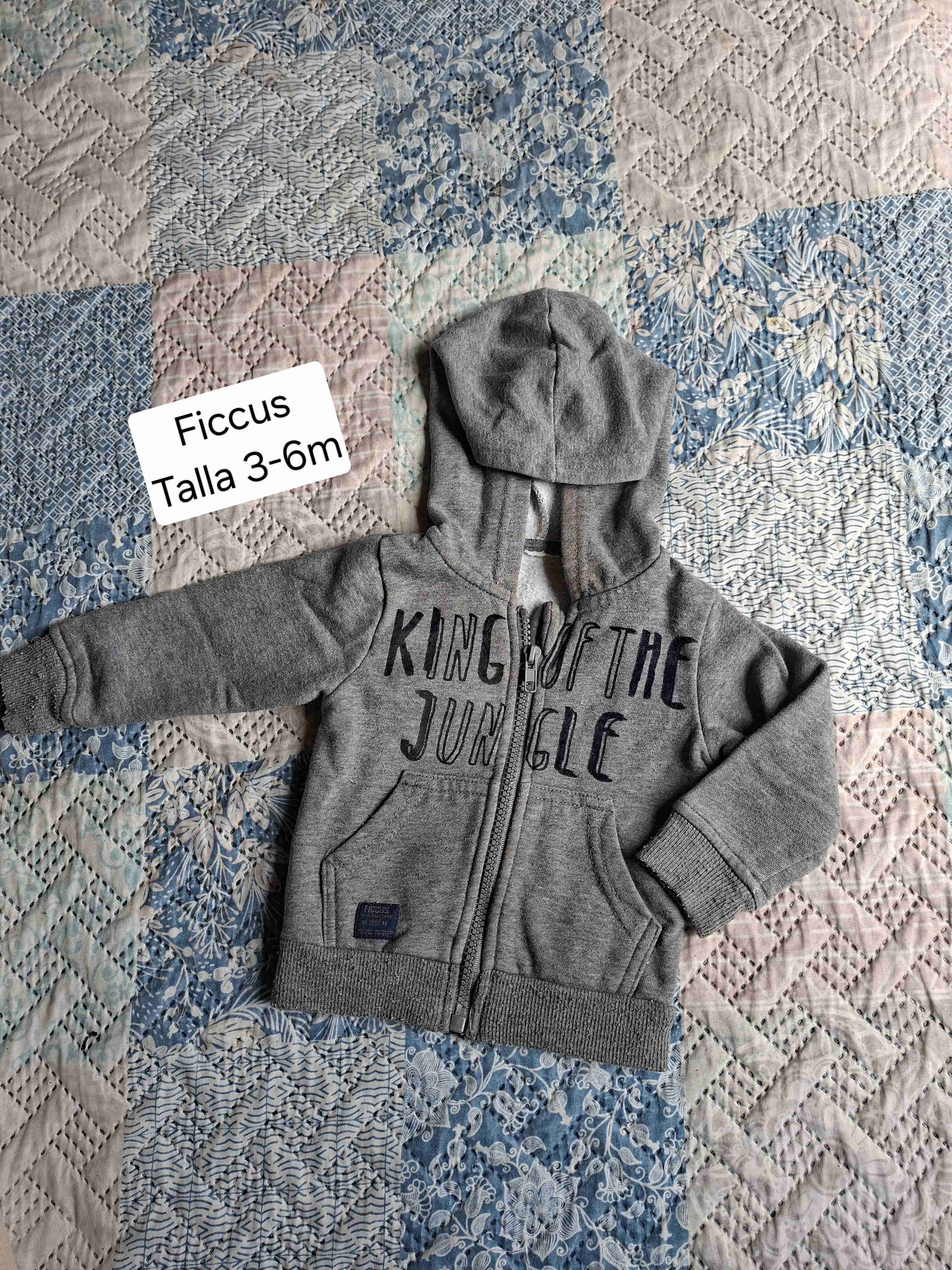 Polerón gris bebé Ficcus 3-6m