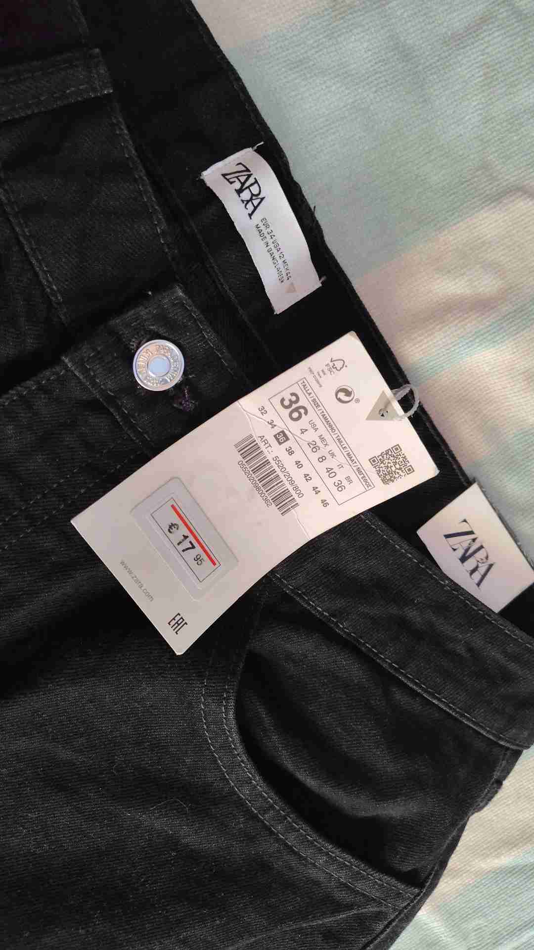Jeans negros Zara original nuevos - miniatura 2