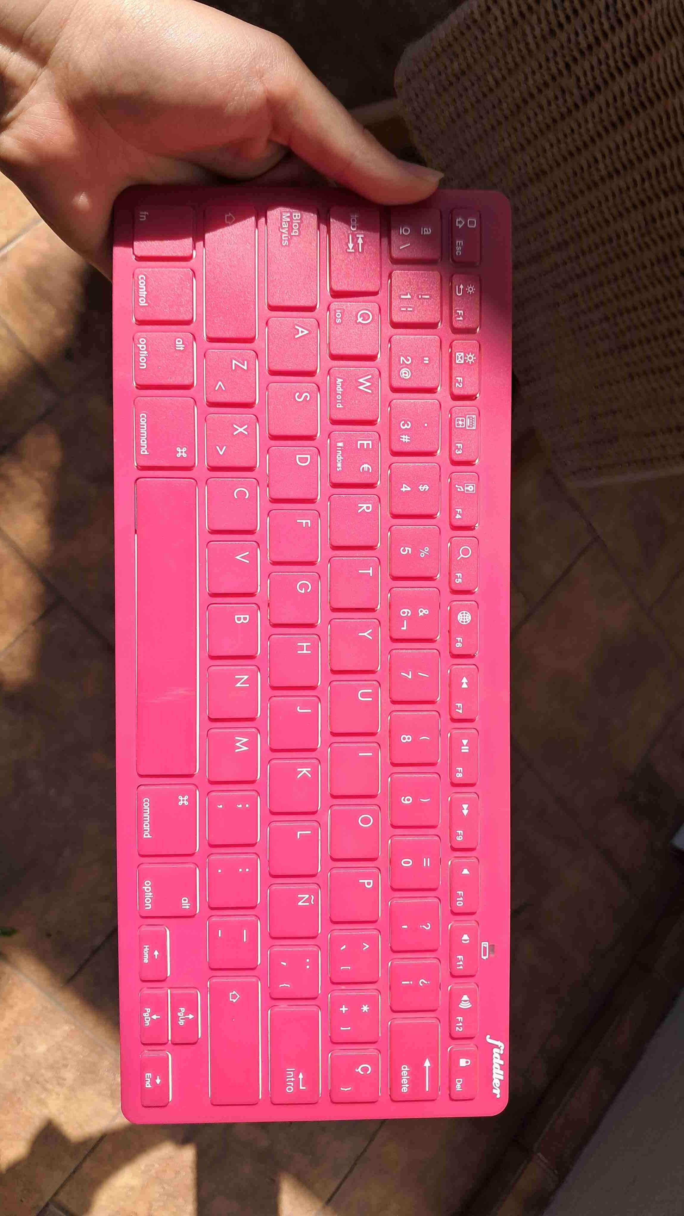 Teclado inalámbrico Fuchsia Rosado - miniatura 1
