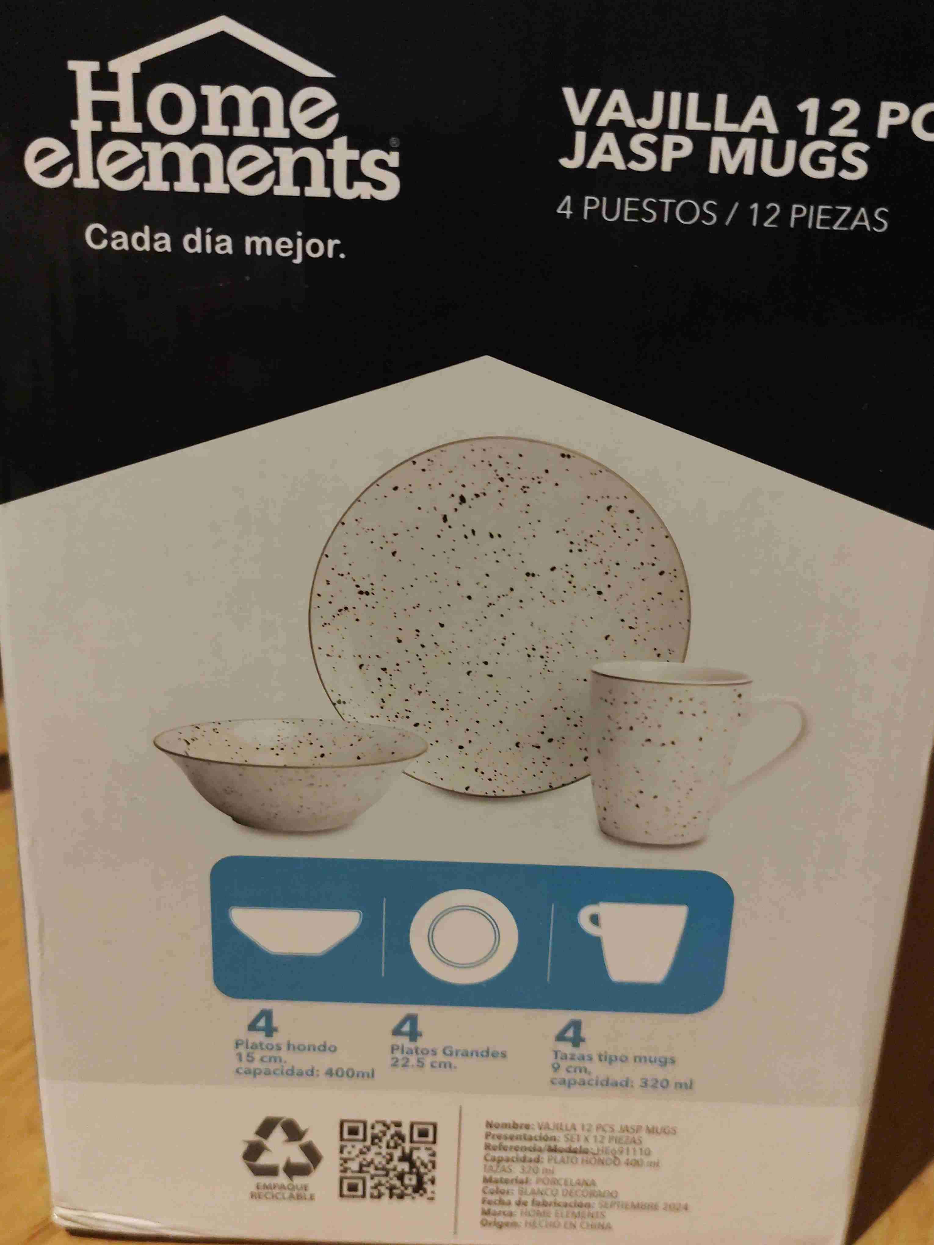 Vajilla 12 piezas Home Elements - miniatura 2
