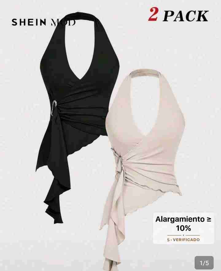 Pack de 2 tops asimétricos