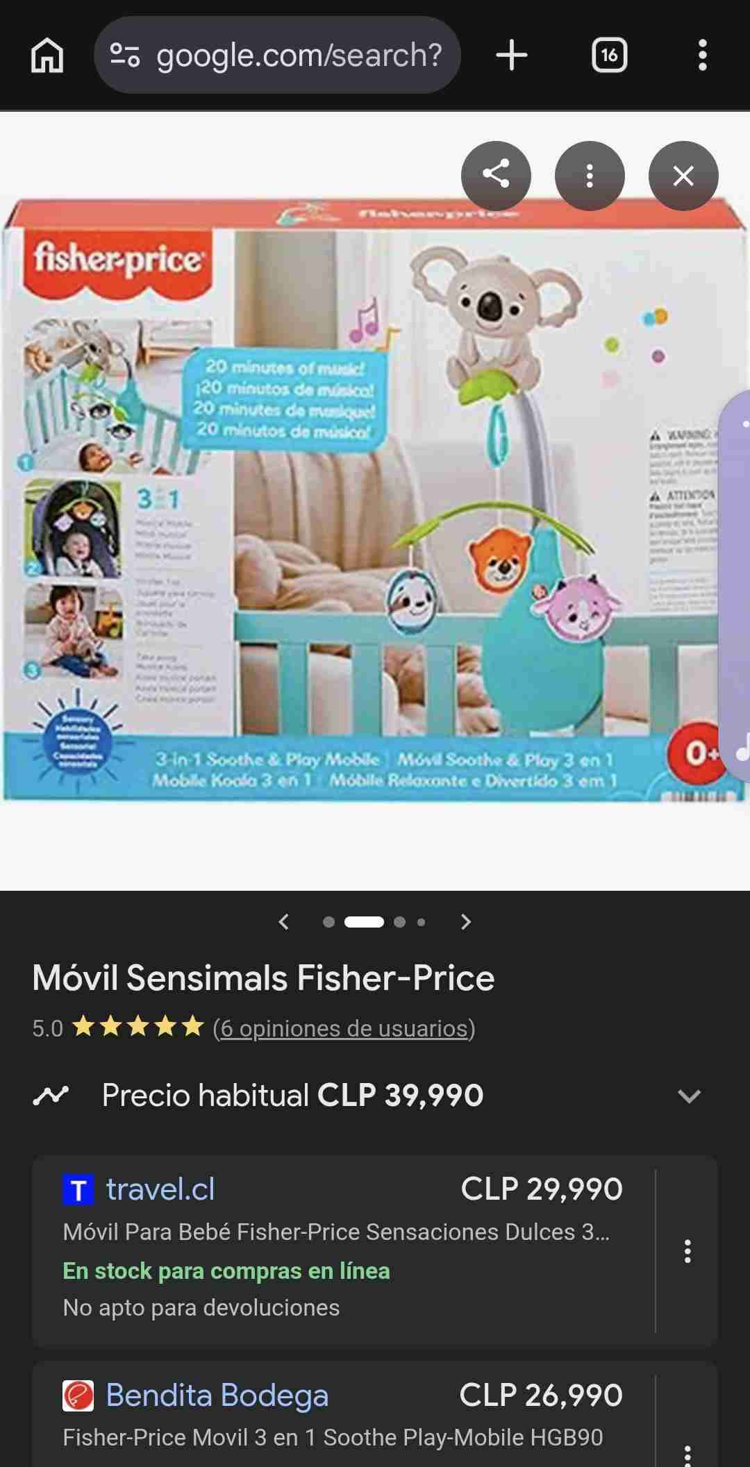 Móvil musical para cuna - miniatura 4