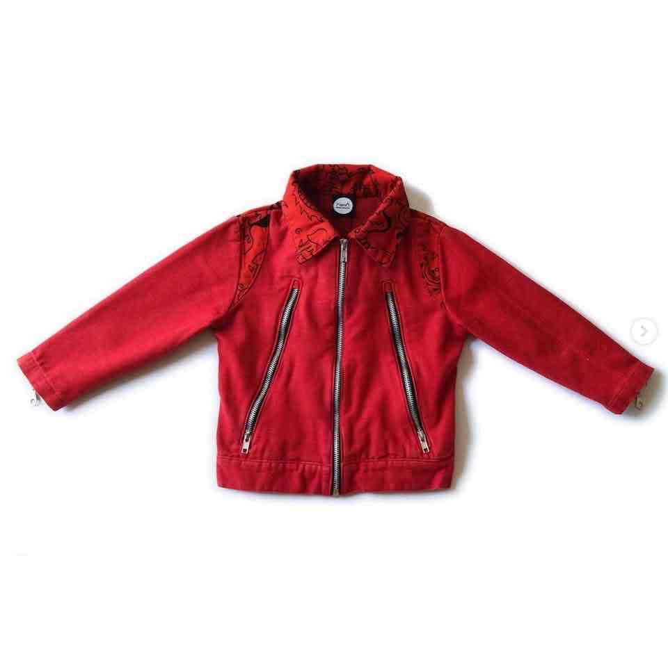 Chaqueta roja infantil con cierre - miniatura 1