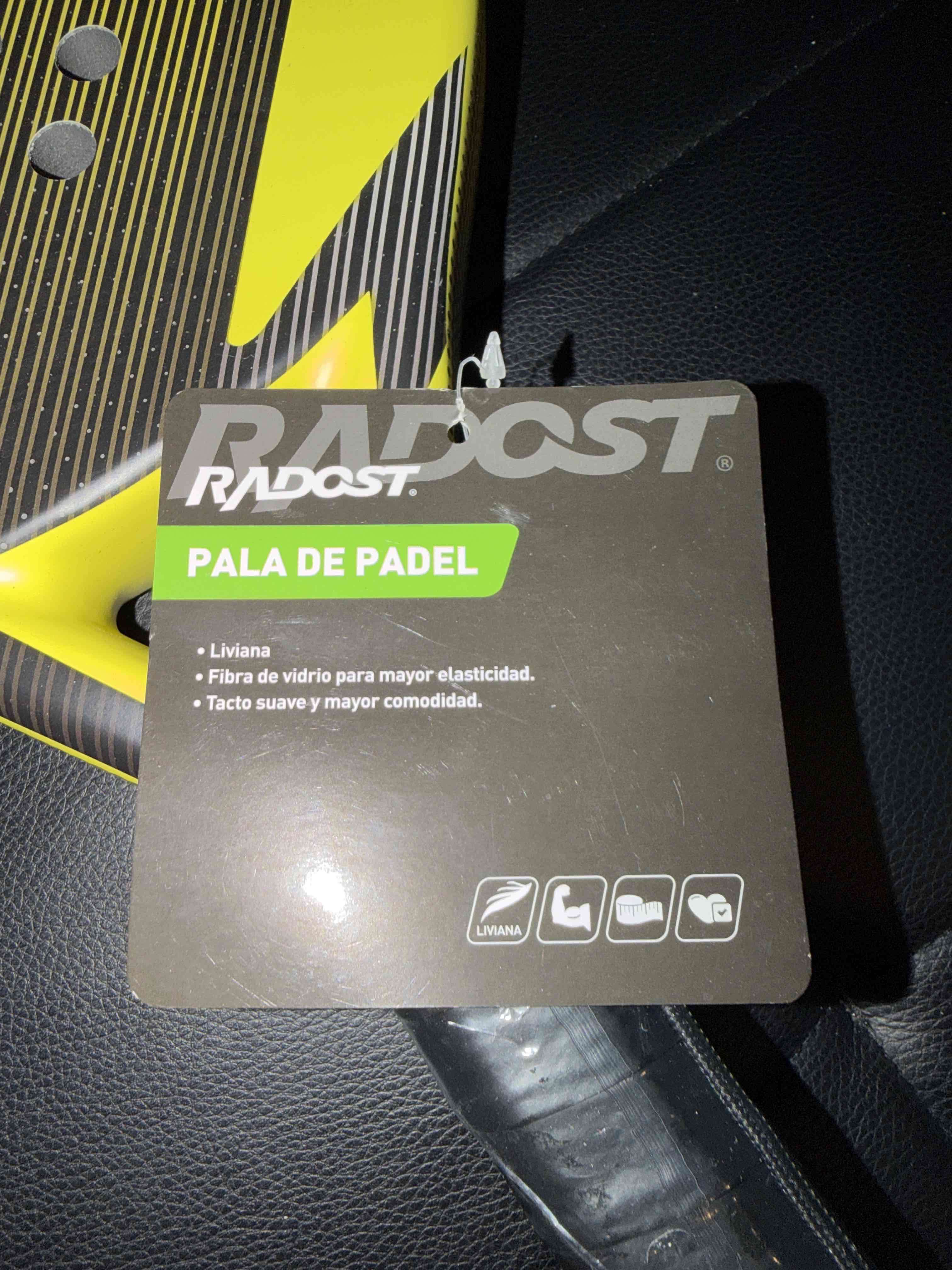 Pala de padel Radost negro y amarilla - miniatura 2