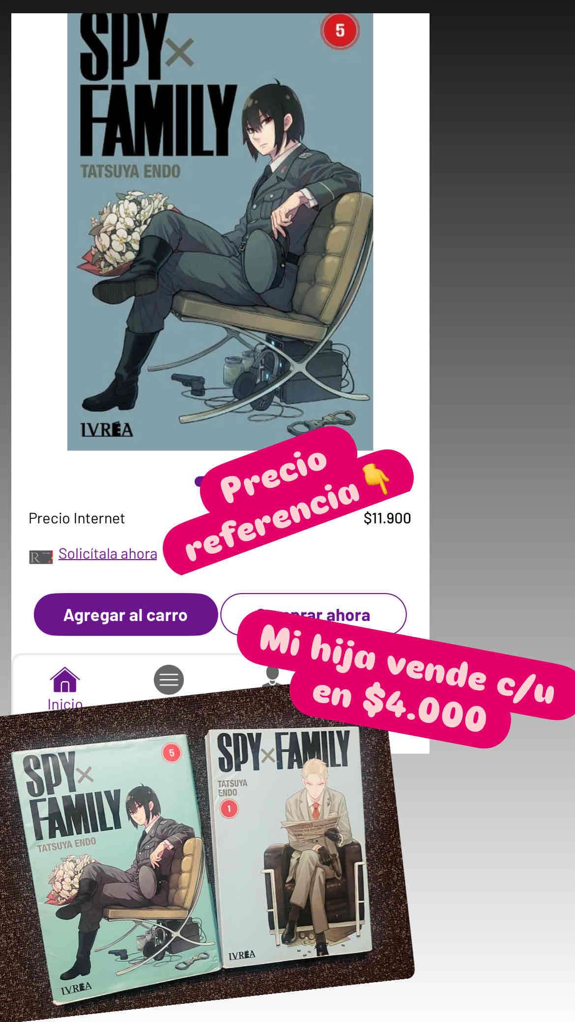 Manga Spy x Family Vol. 1 y 5